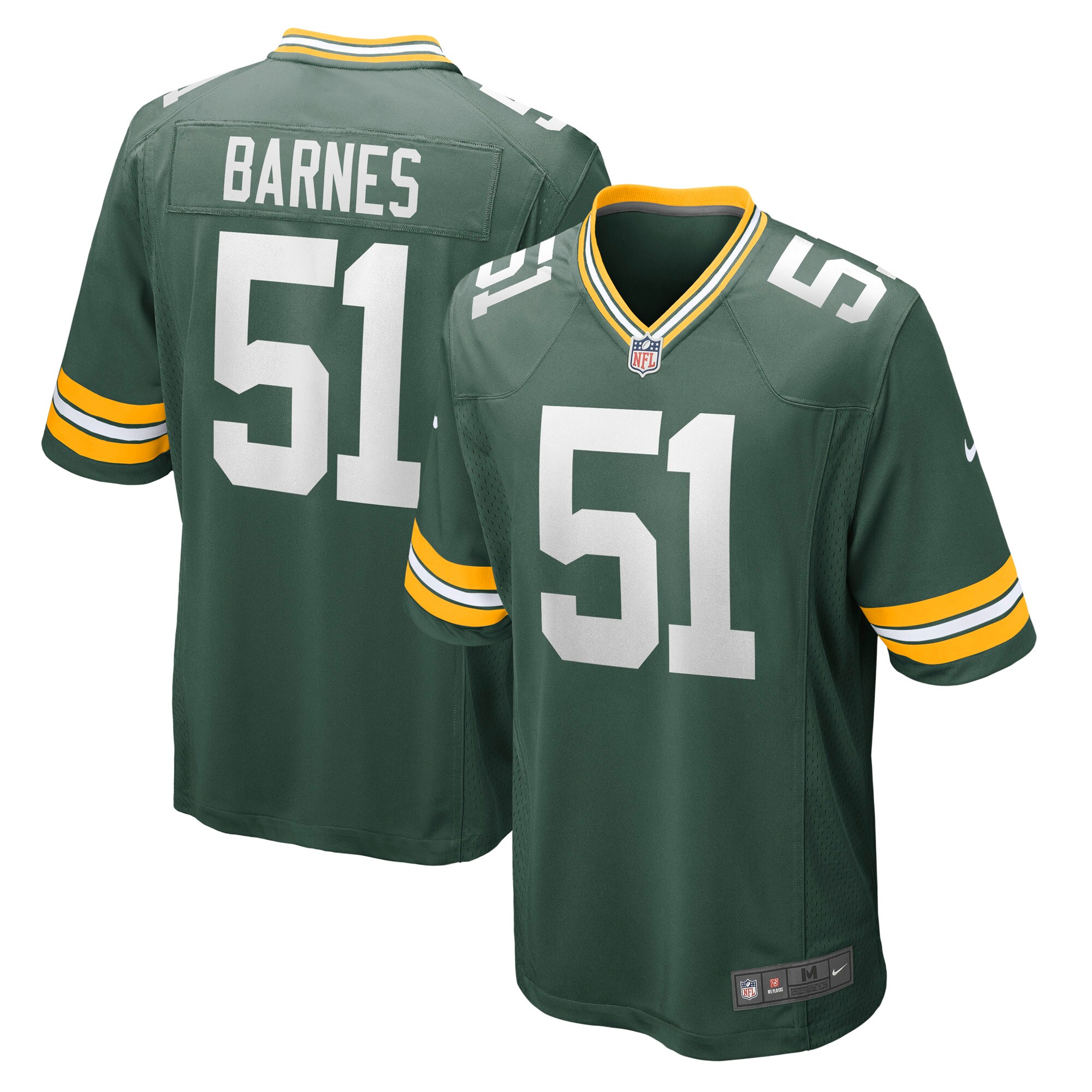 Krys Barnes Green Bay Packers  Game Player Jersey - Green