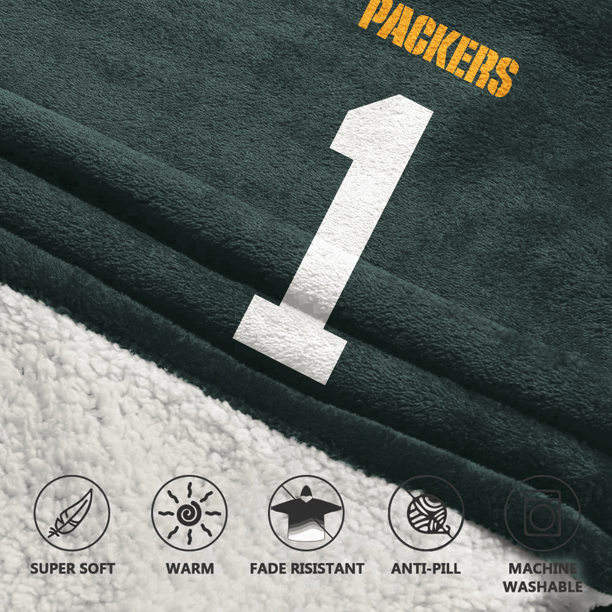Adult M.P 1 Green Bay Football Unisex Blanket Hoodie