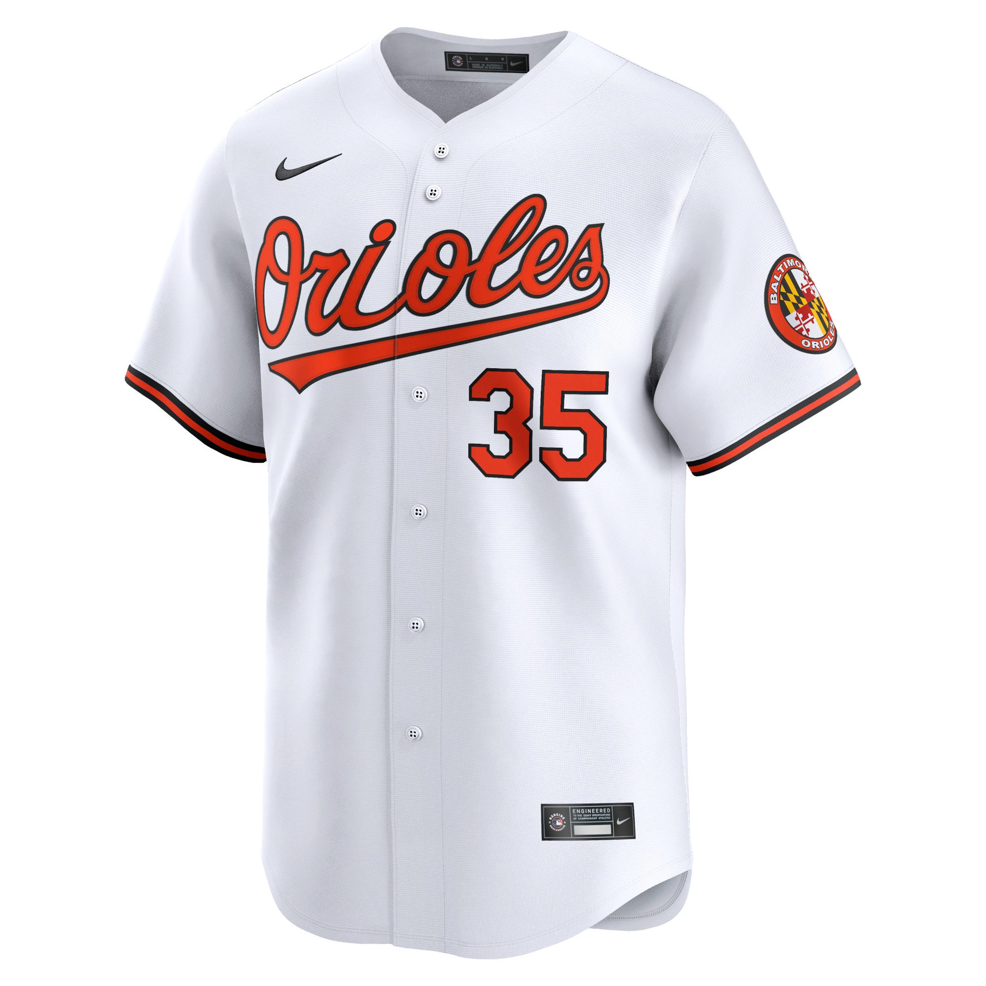Men's Baltimore Orioles Adley Rutschman  White Home Limited Player Jersey