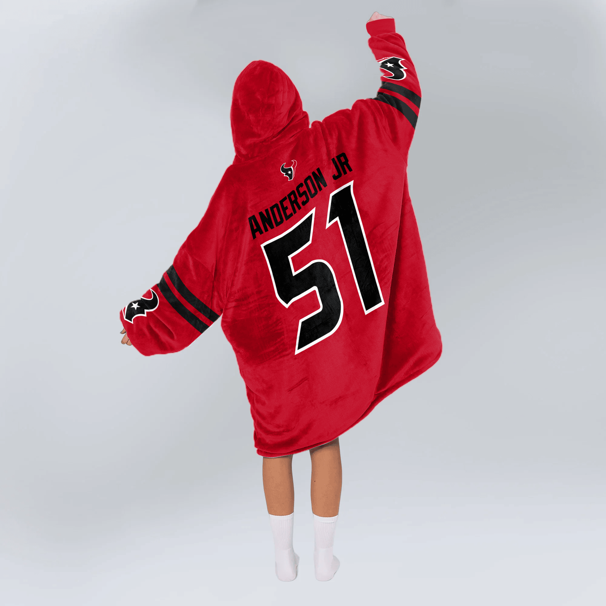 Adult W.A 51 Houston Football Unisex Blanket Hoodie