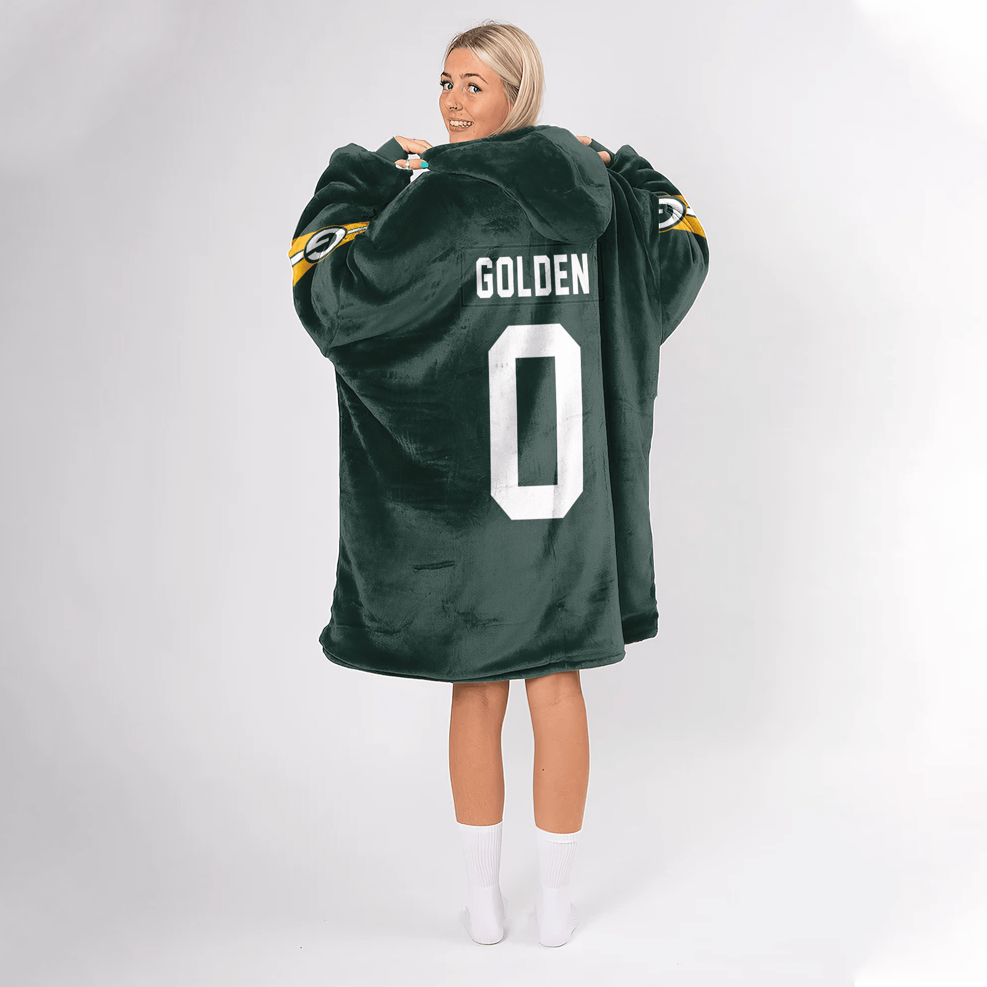 Adult 0 Green Bay Football Unisex Blanket Hoodie
