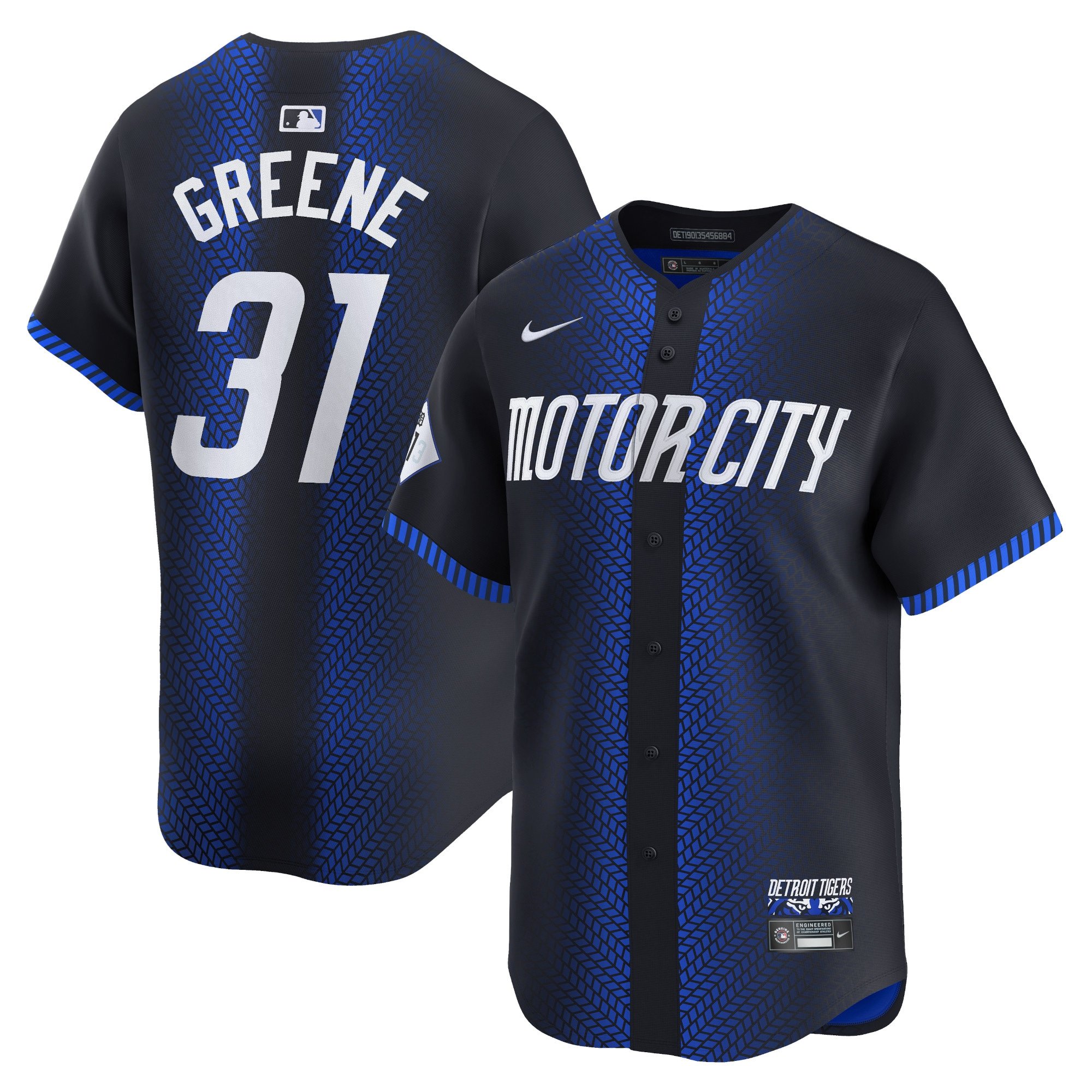 Men's Detroit Tigers #31 Riley Greene  Navy 2024 City Connect Limited Jersey