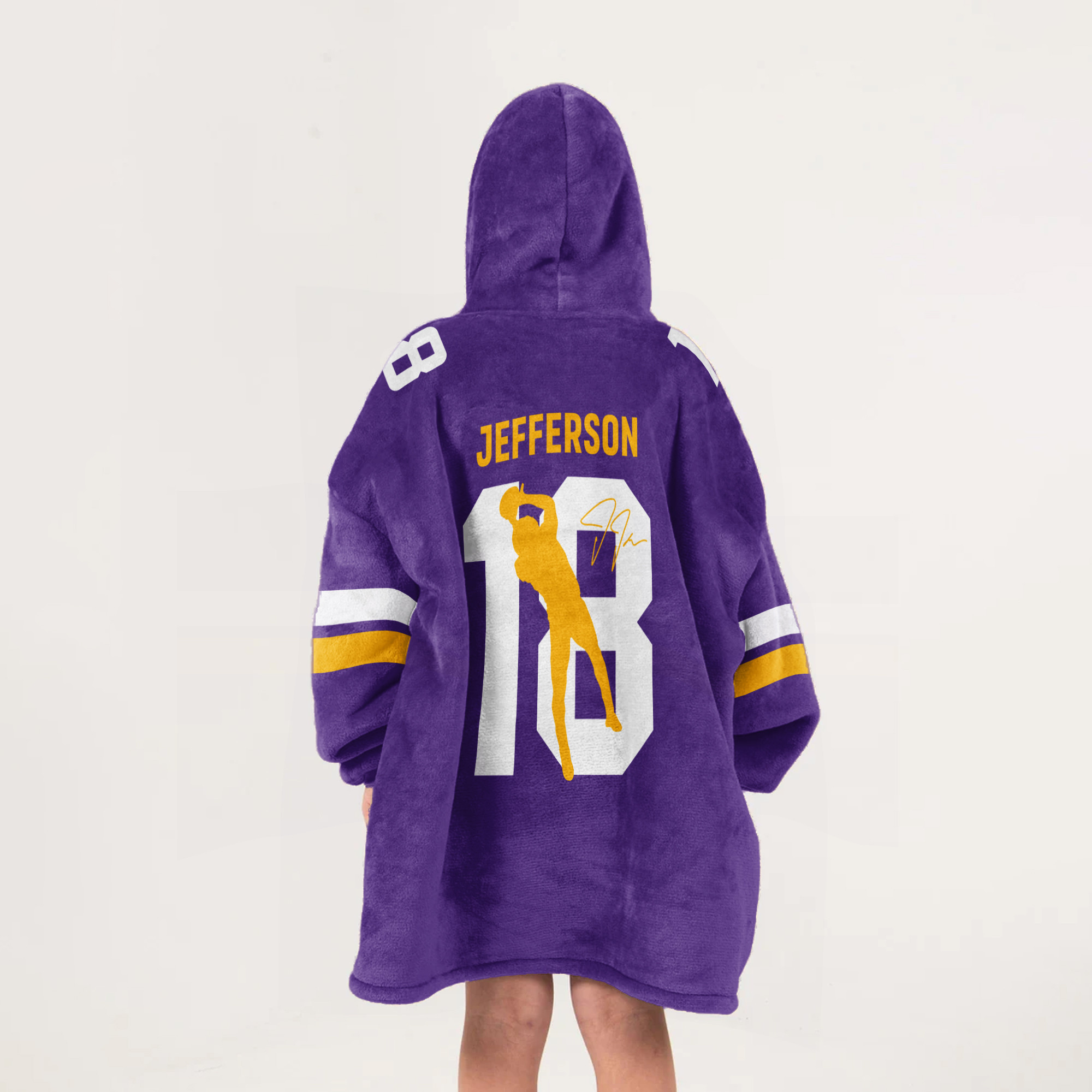 Adult 18 Minnesota Football Unisex Blanket Hoodie