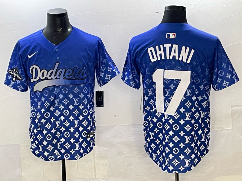 Men's #17 Shohei Ohtani Los Angeles Dodgers 2025 Custom Cool Jersey
