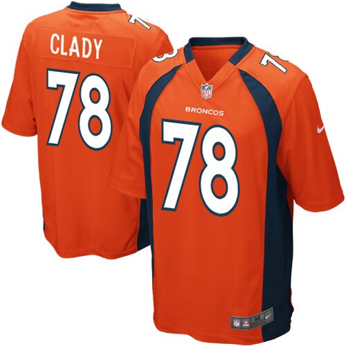Ryan Clady Denver Broncos  Youth Team Color Game Jersey - Orange