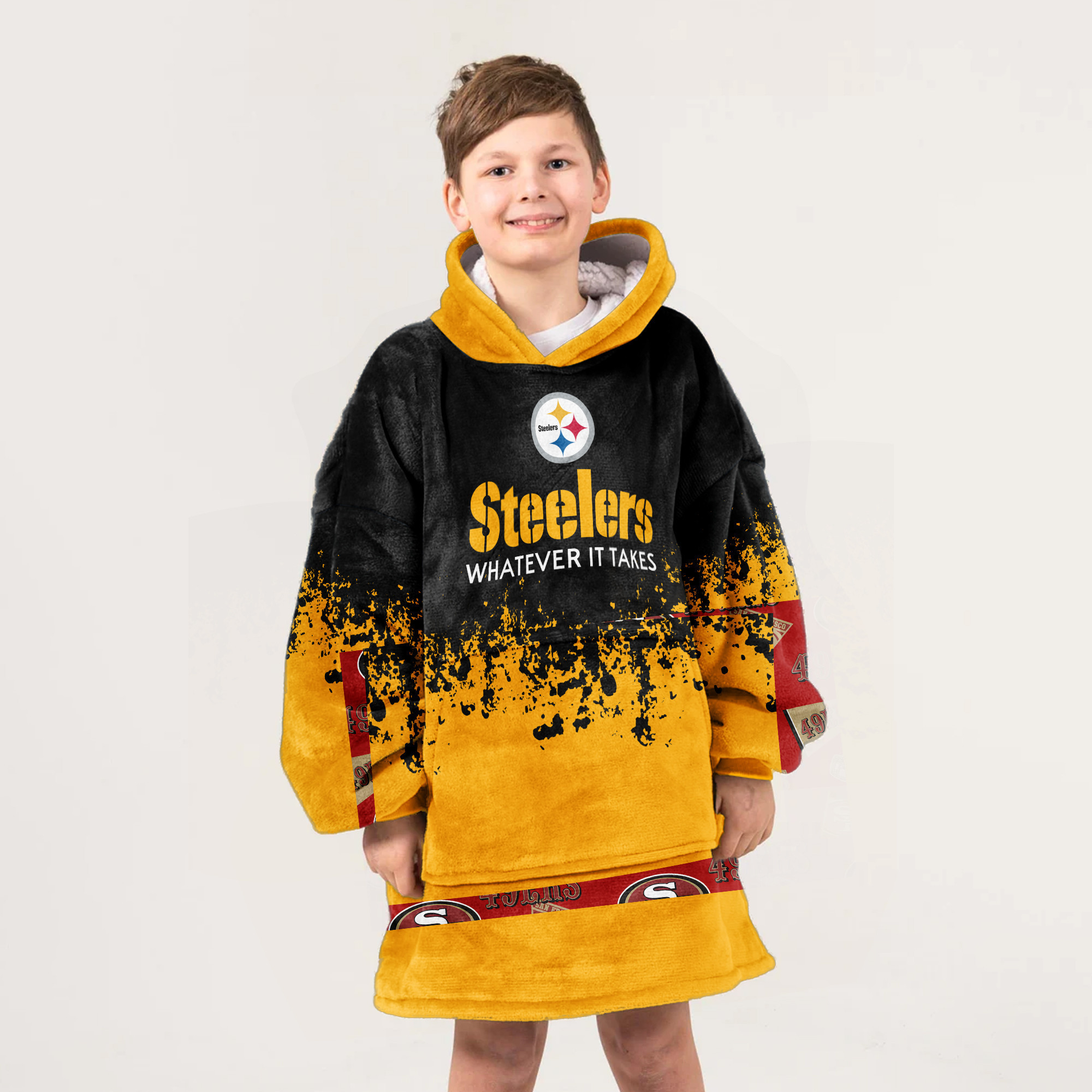 Adult Terrible Towel Pittsburgh Football Unisex Blanket Hoodie