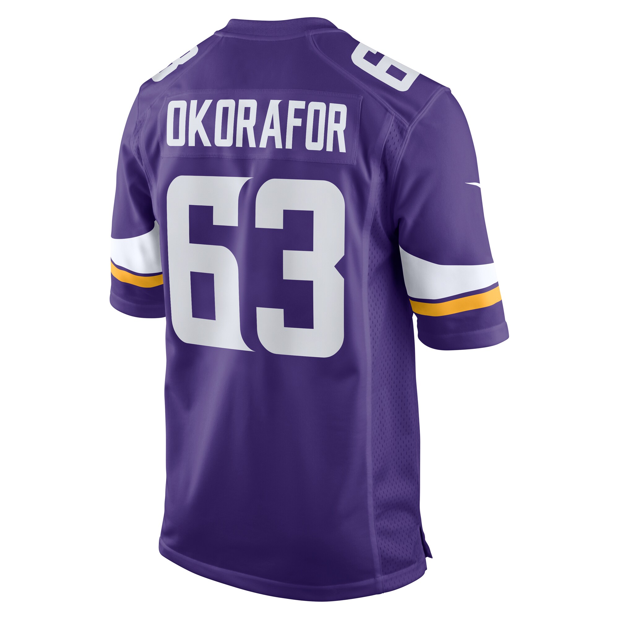 Chim Okorafor Minnesota Vikings Team Game Jersey - Purple