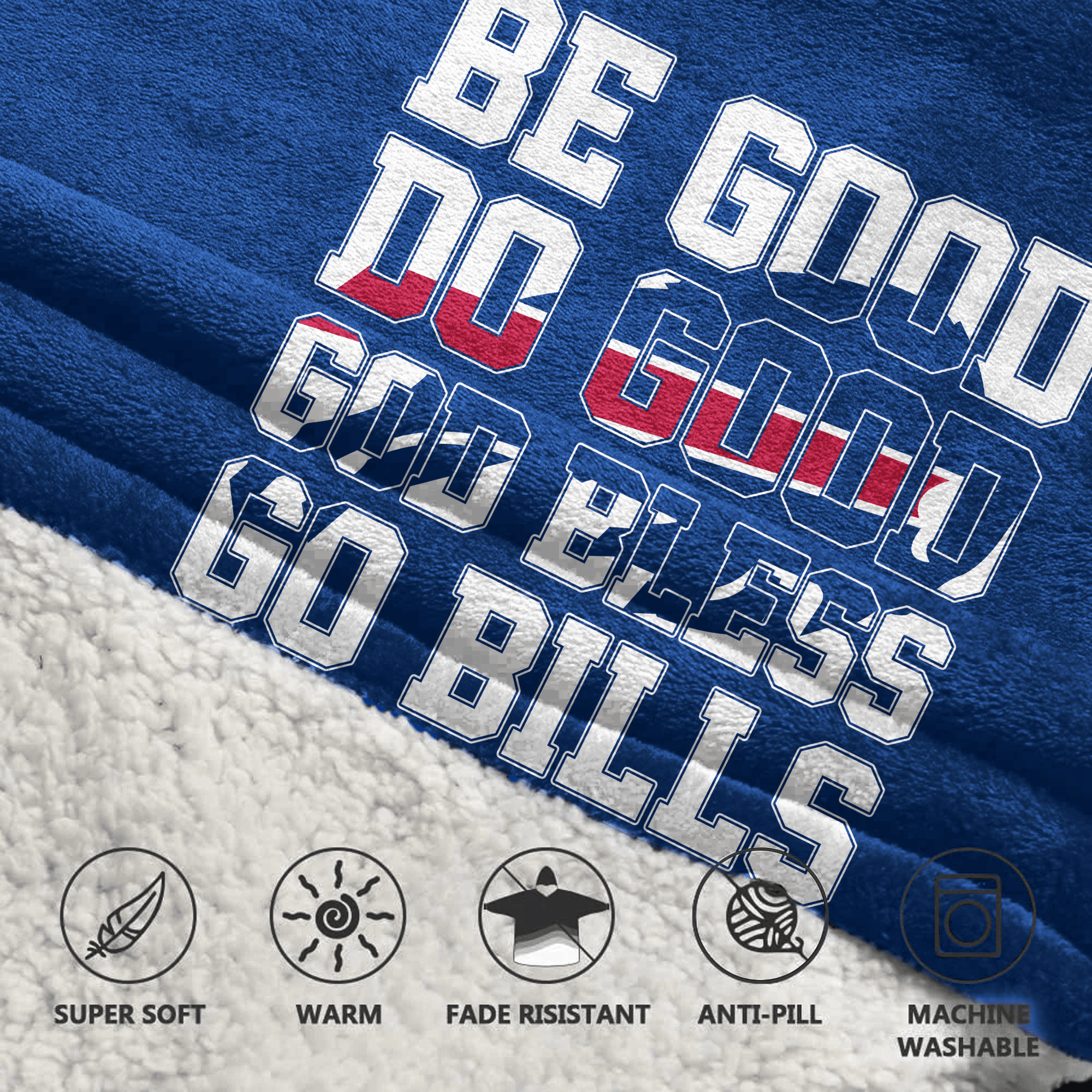 Kid Buffalo Football Unisex Blanket Hoodie