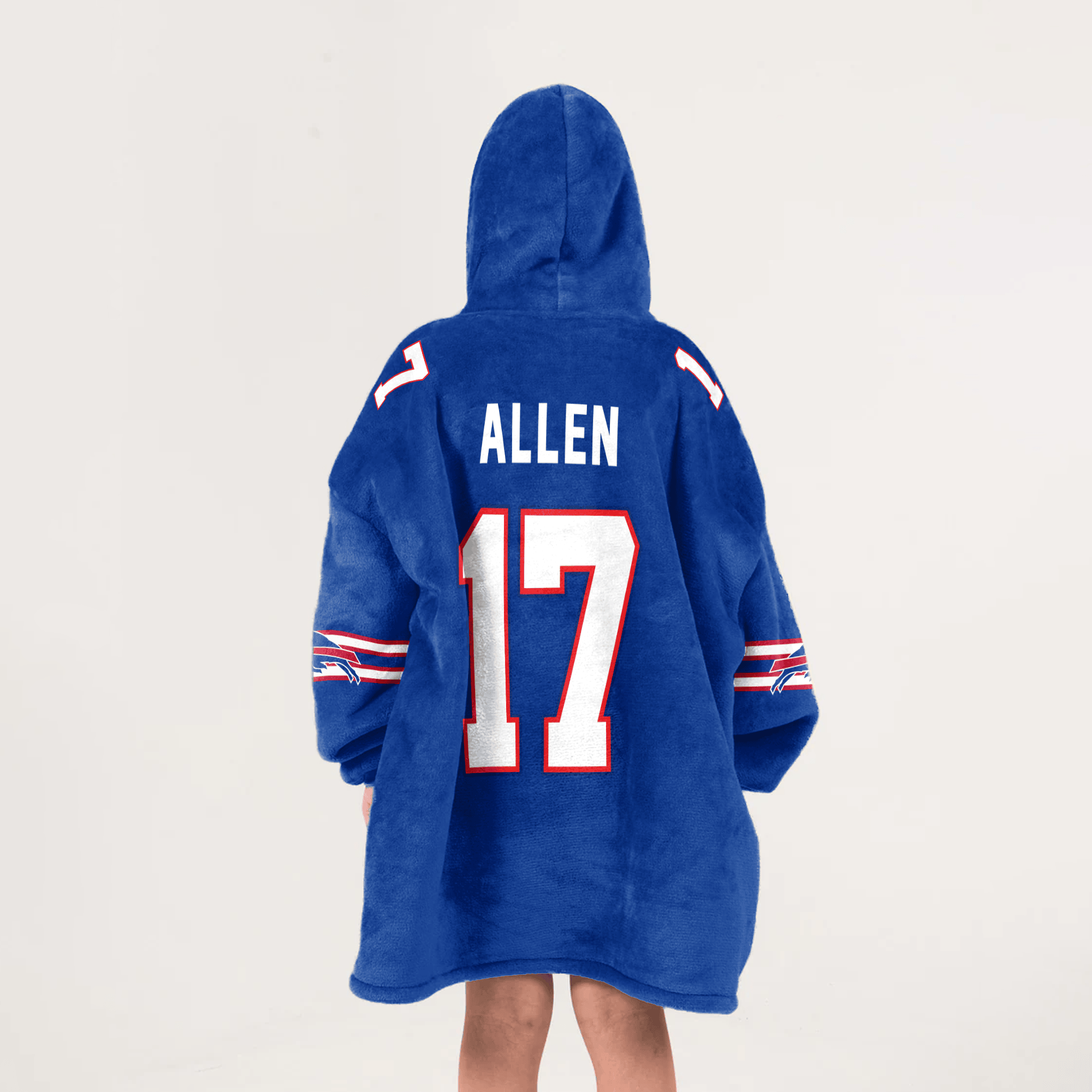 Kid Buffalo Football Unisex Blanket Hoodie