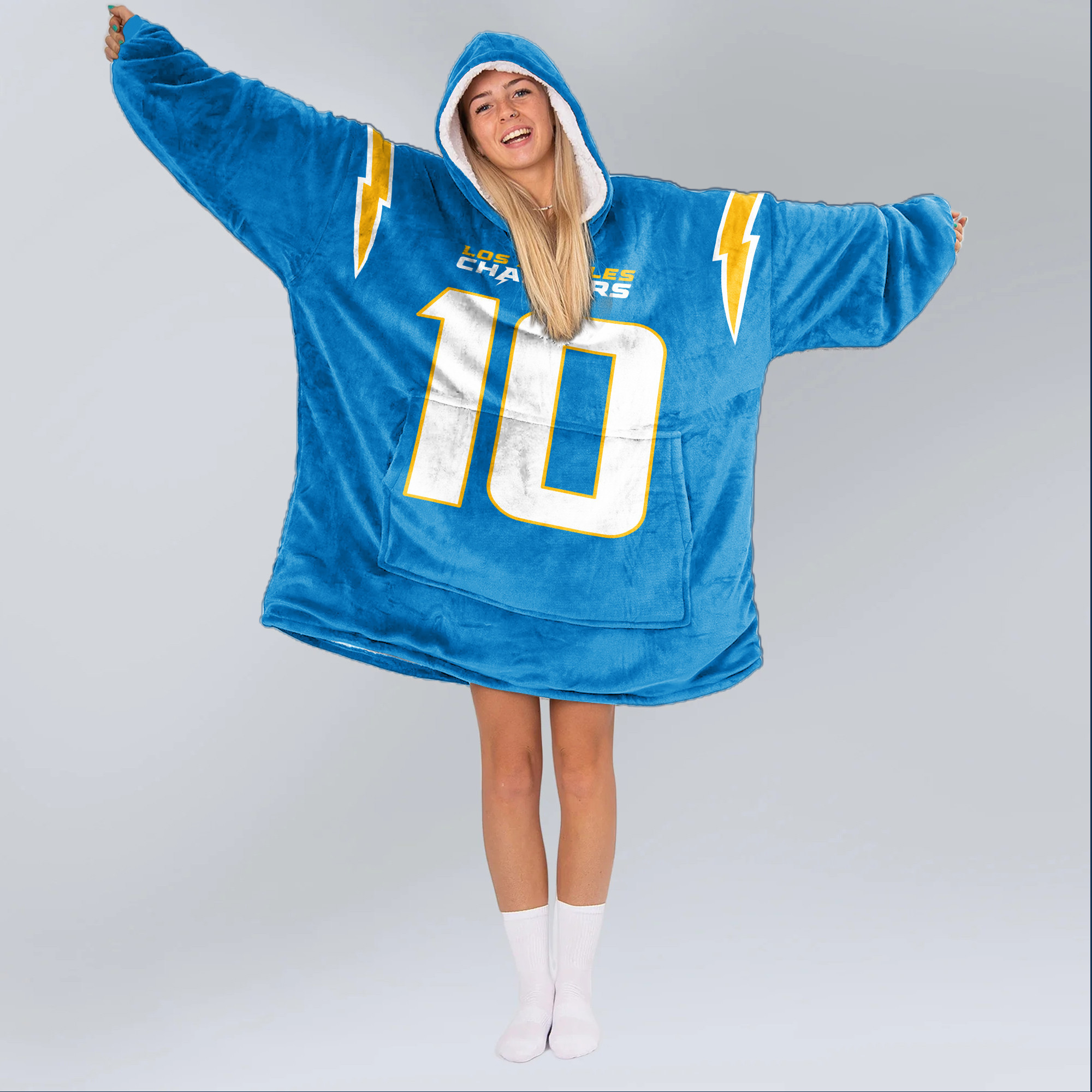 Adult JH 10 Los Angeles Football Unisex Blanket Hoodie