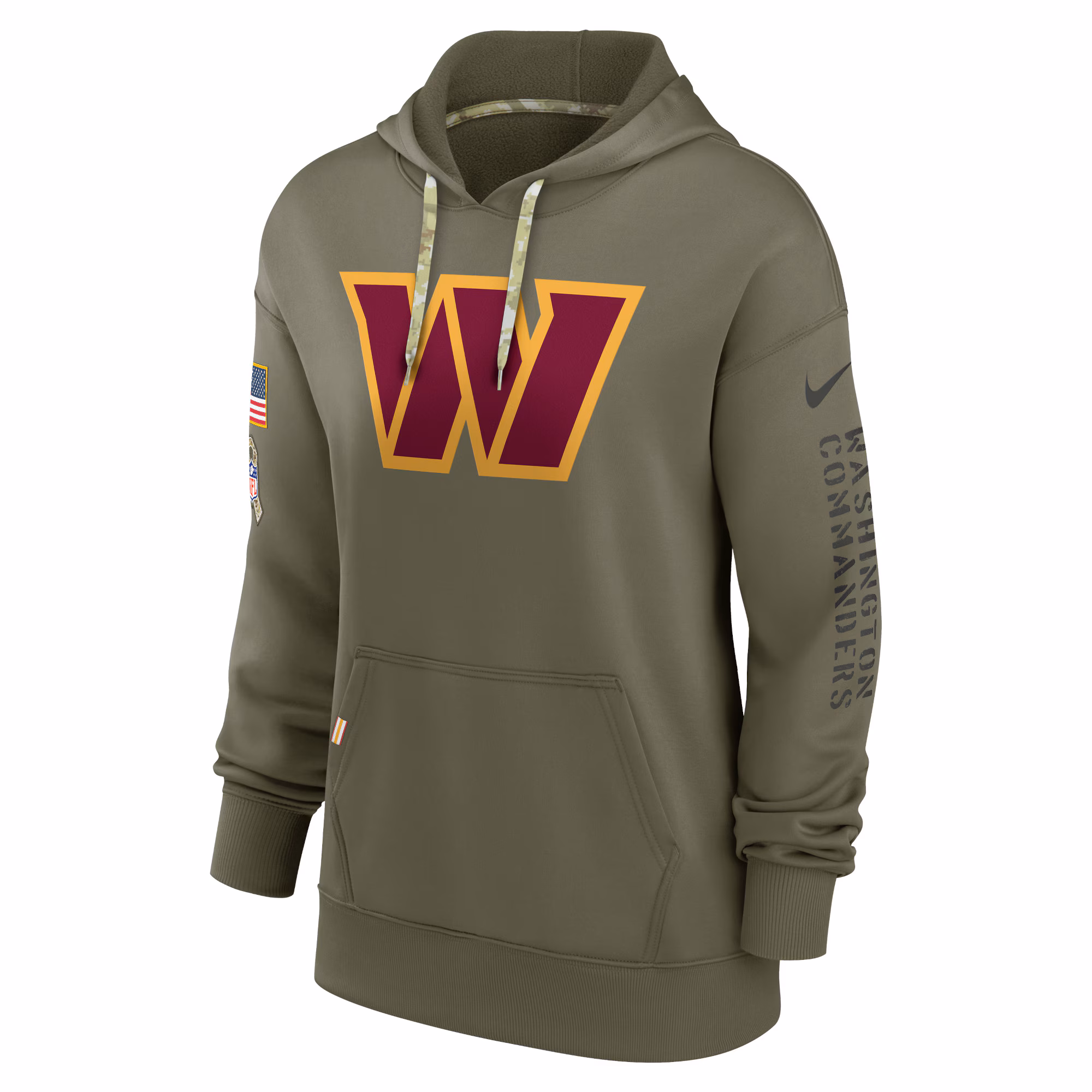 Washington Commanders Women's 2022 Salute To Service Performance Pullover Hoodie - Olive