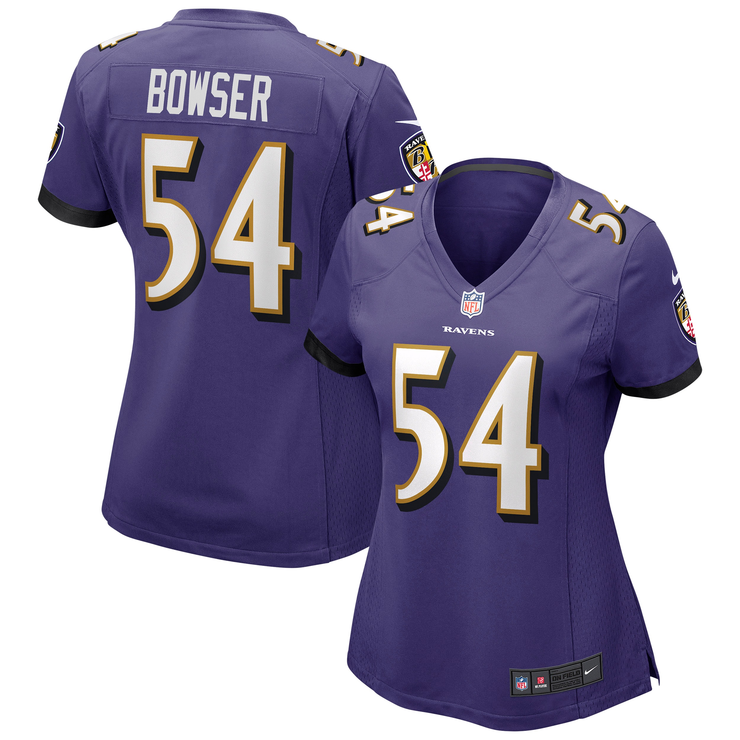Tyus Bowser Baltimore Ravens  Women's Game Jersey - Purple