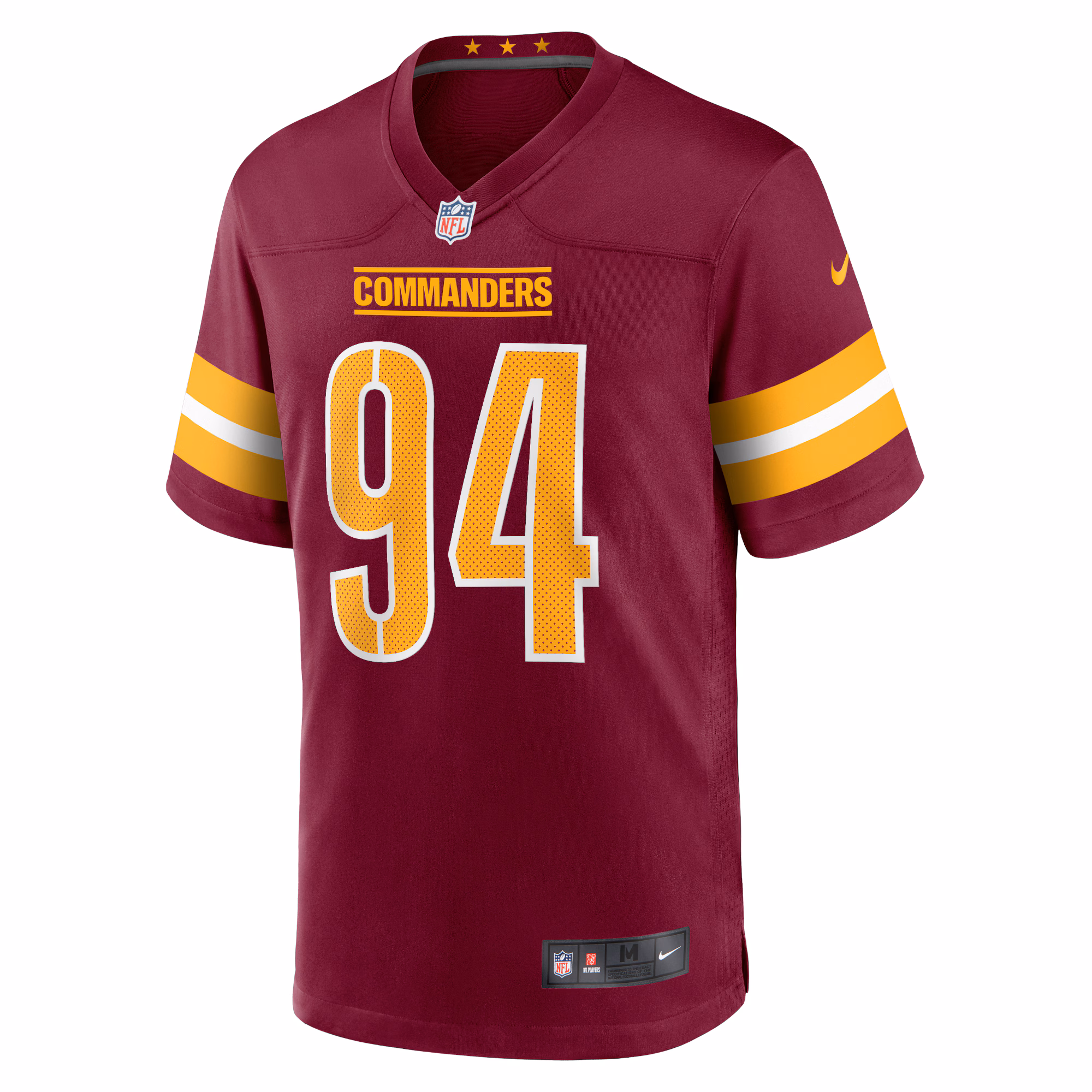 Da'Ron Payne Washington Commanders Game Jersey - Burgundy
