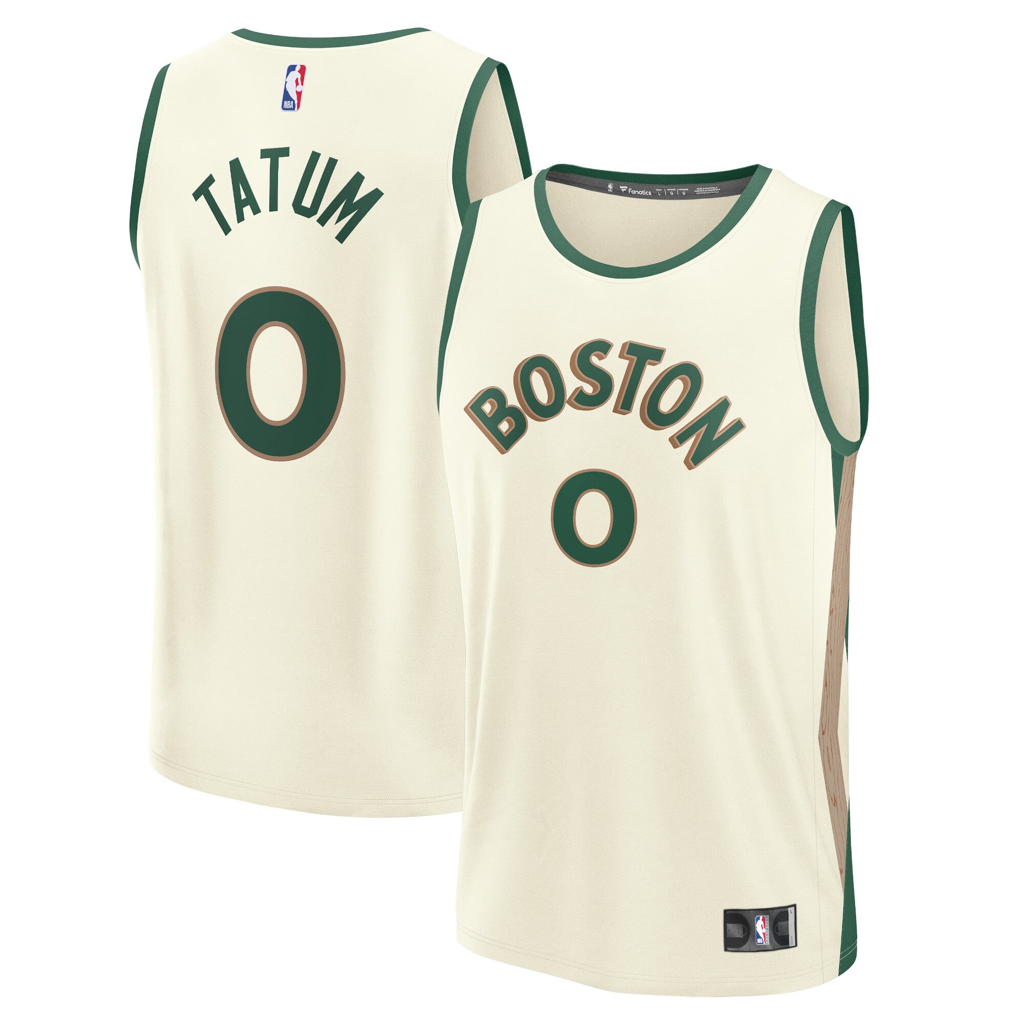 Youth Boston Celtics Jayson Tatum  White 2023/24 Fast Break Jersey - City Edition