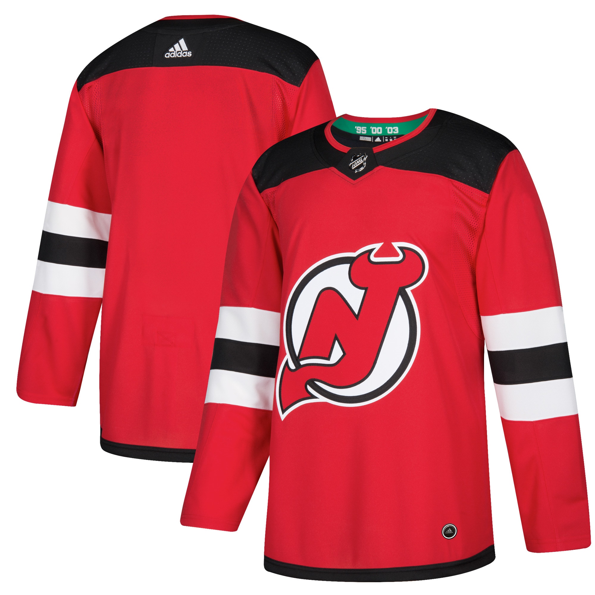 New Jersey Devils  Home Authentic Blank Jersey - Red