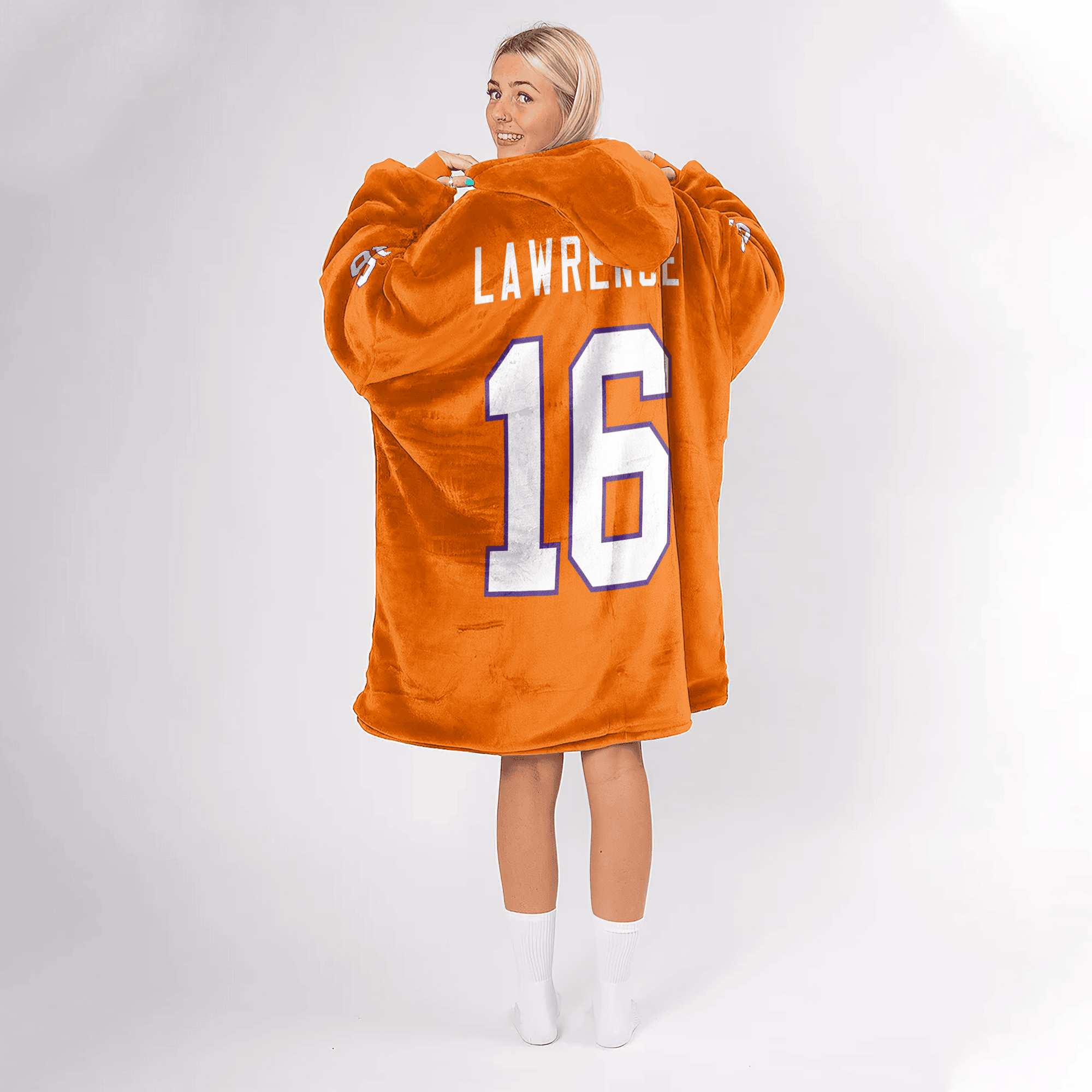 Adult 16 Clemson Football Unisex Blanket Hoodie