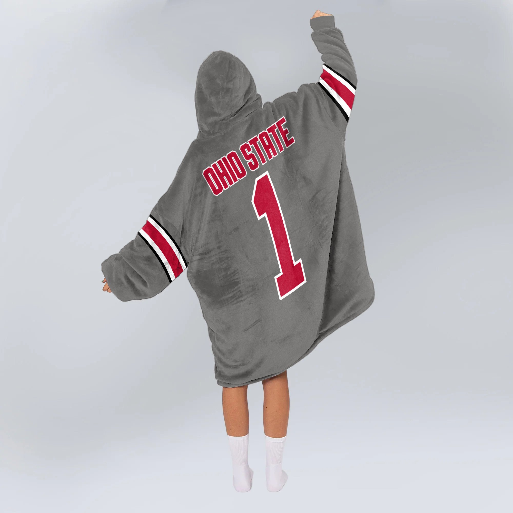 Adult 1 Ohio State Football Unisex Blanket Hoodie