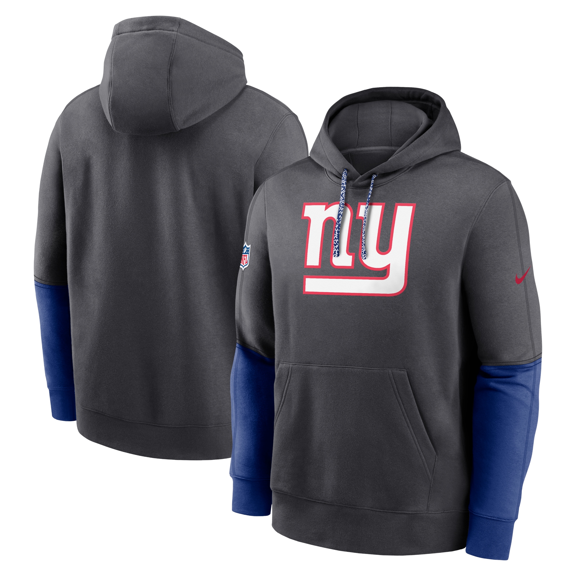 New York Giants 2024 Sideline Club Pullover Hoodie - Anthracite
