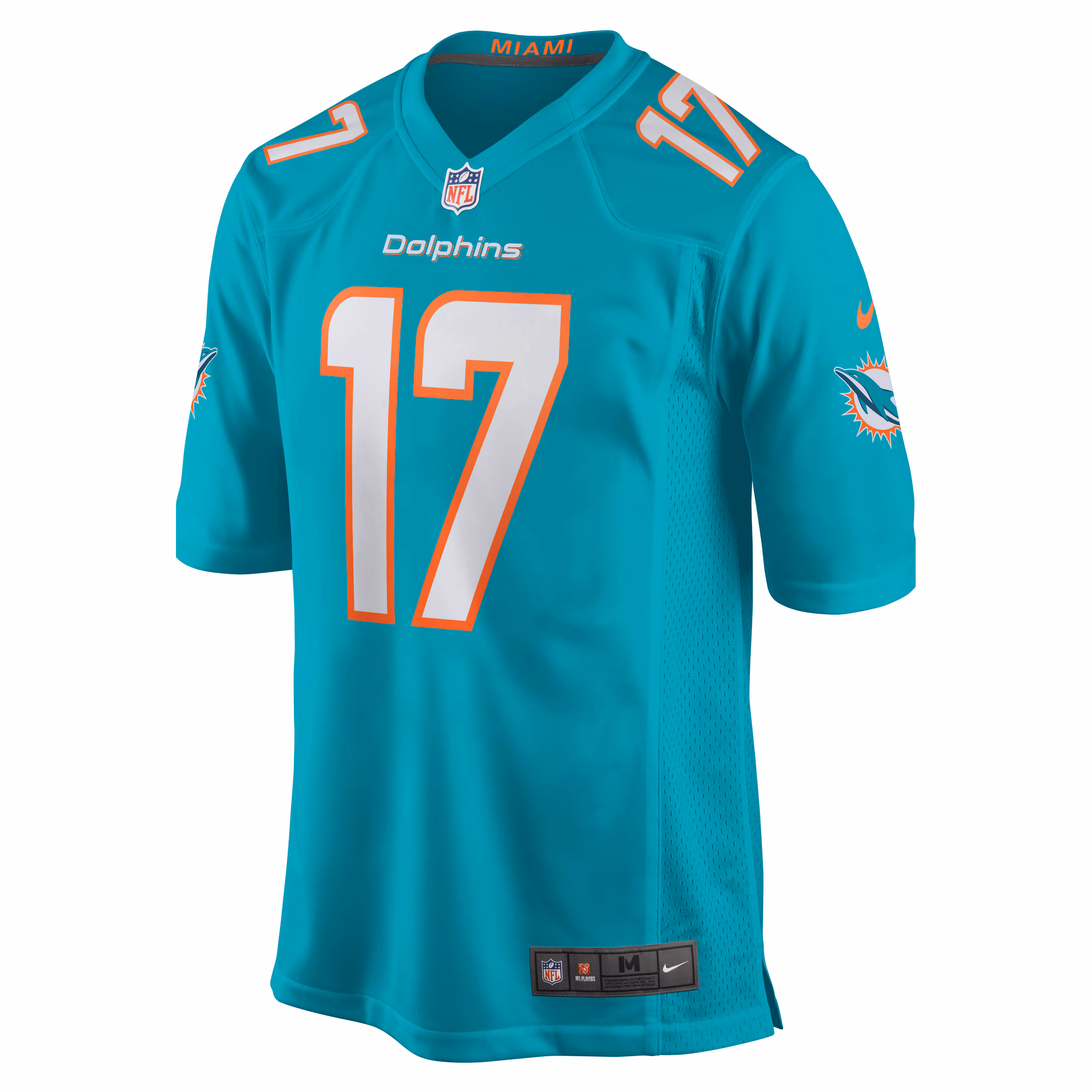 Jaylen Waddle Miami Dolphins Game Player Jersey - Aqua