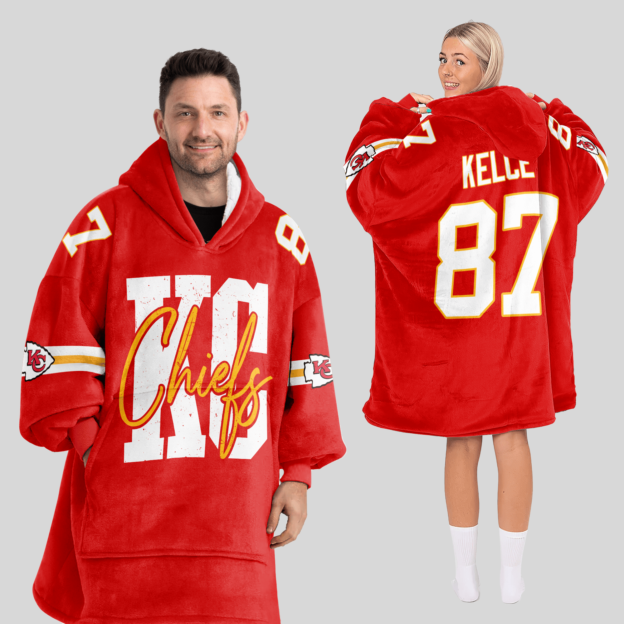 Kansas City Football Unisex Blanket Hoodie