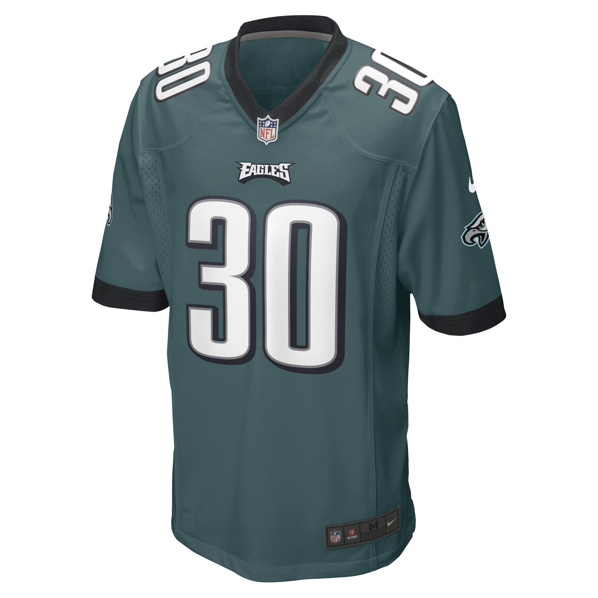 Kennedy Brooks Philadelphia Eagles  Game Player Jersey - Midnight Green