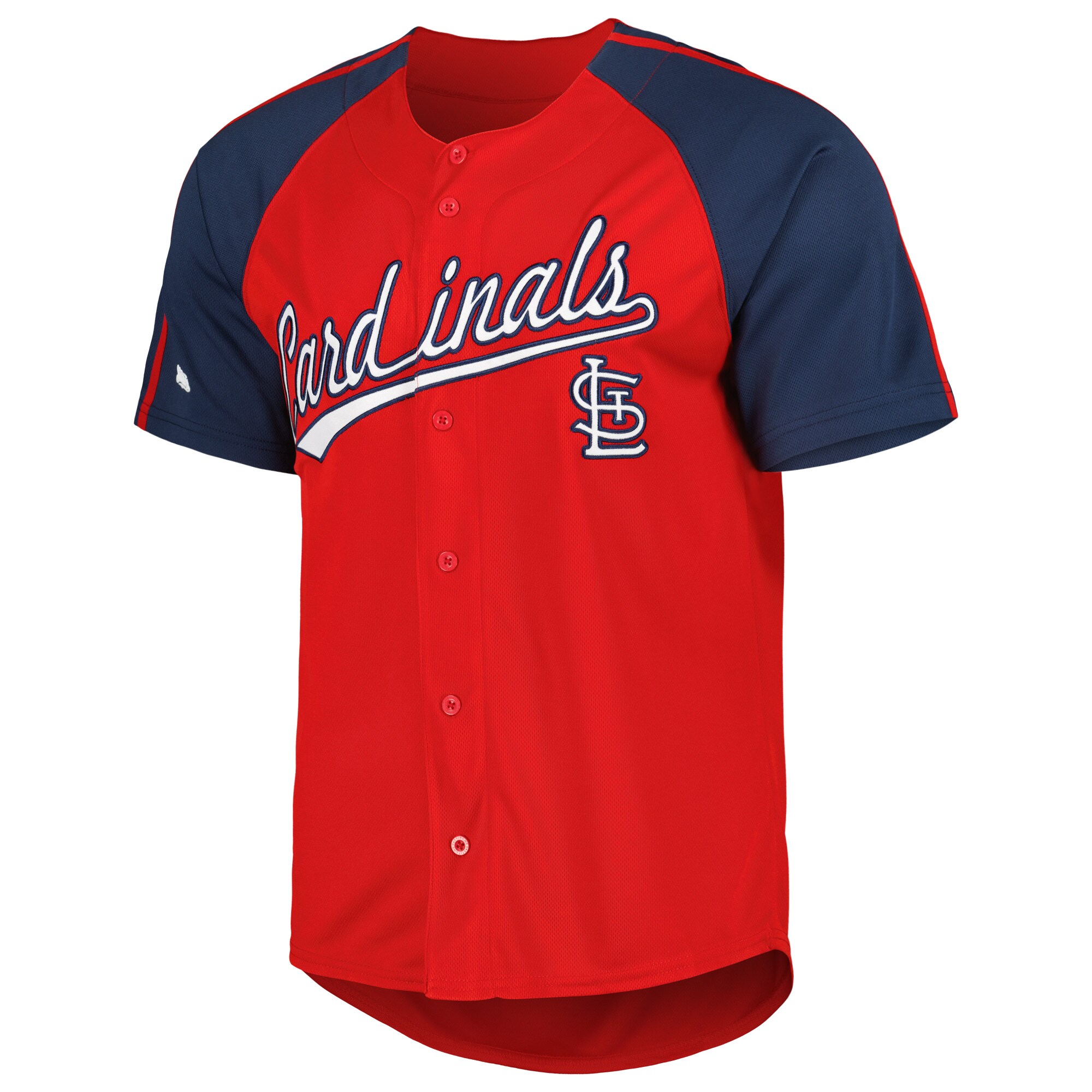St.Louis Cardinals  Button-Down Raglan Fashion Jersey - Red