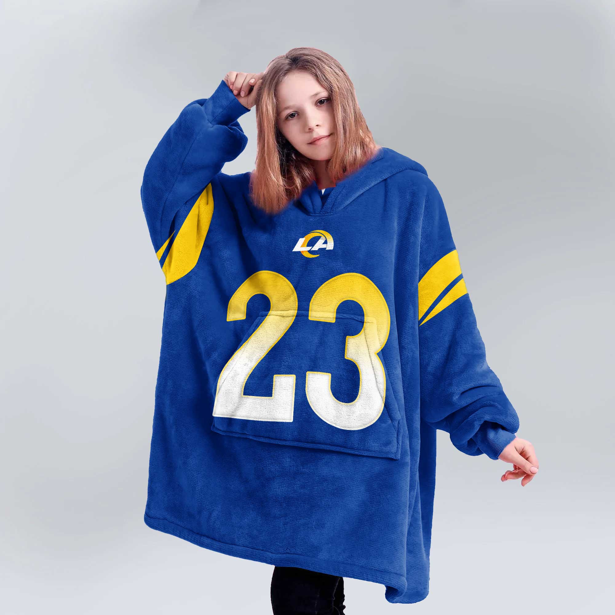 Adult 23 Los Angeles Football Unisex Blanket Hoodie