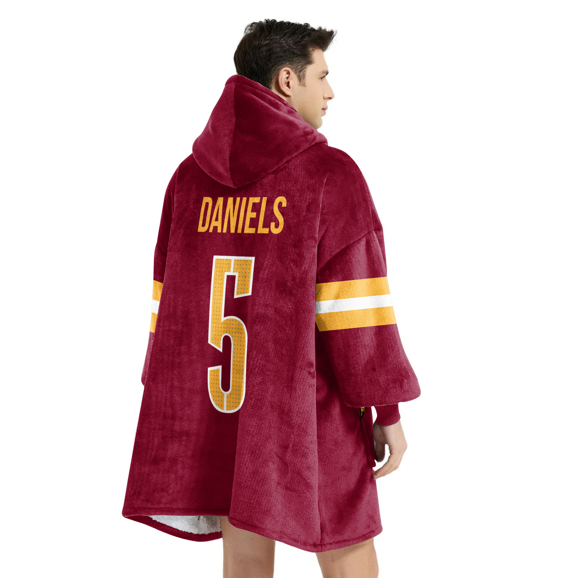 Adult 5 Washington Football Unisex Blanket Hoodie