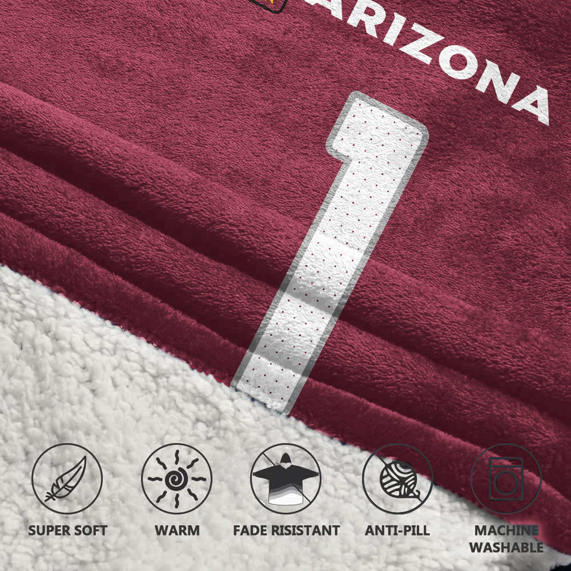 Kid 1 Arizona Football Unisex Blanket Hoodie