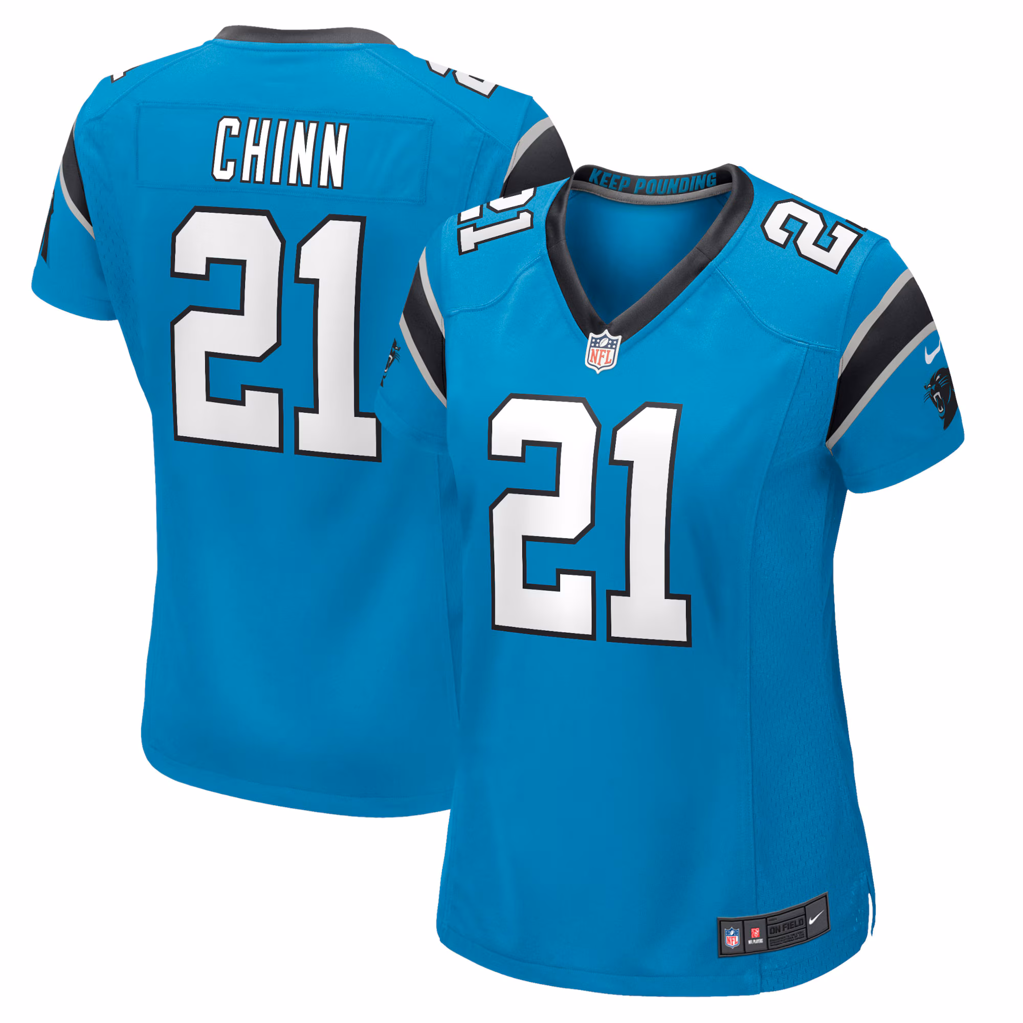Jeremy Chinn Carolina Panthers Women's Player Game Jersey - Blue