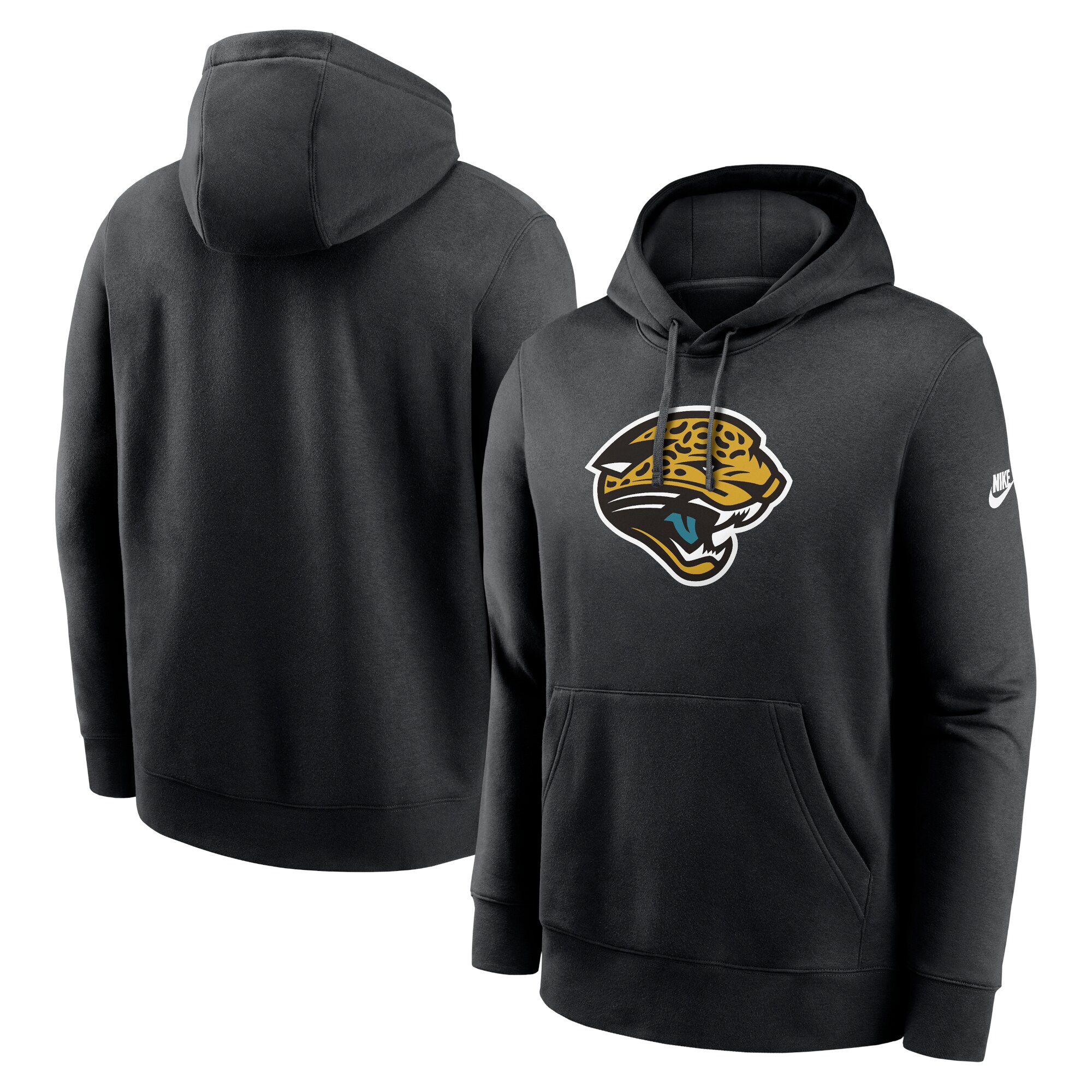 Jacksonville Jaguars Rewind Club Logo Pullover Hoodie - Black