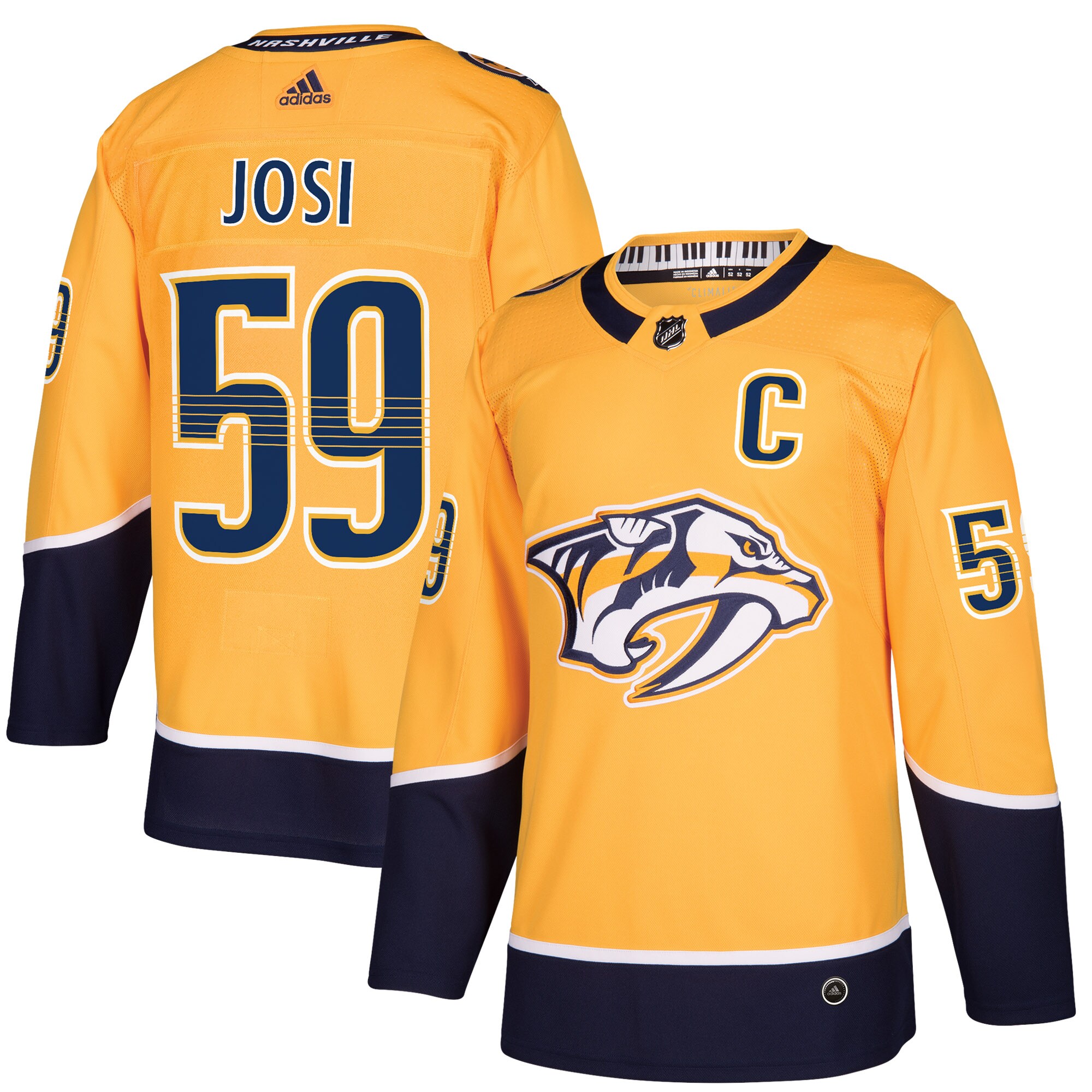 Roman Josi Nashville Predators  Home Authentic Player Jersey - Gold