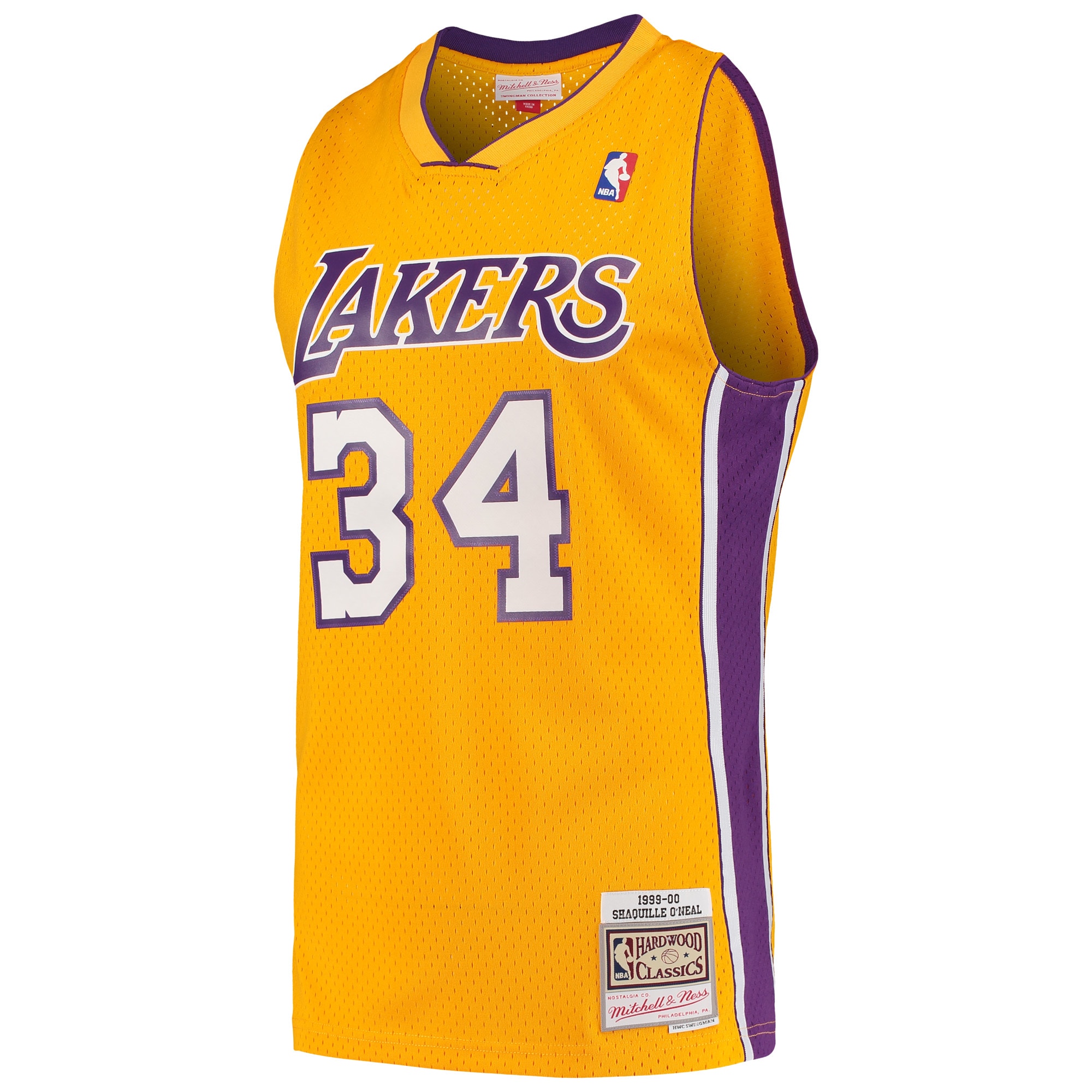 Shaquille O'Neal Los Angeles Lakers Mitchell & Ness Hardwood Classics 1999/00 Swingman Jersey - Gold