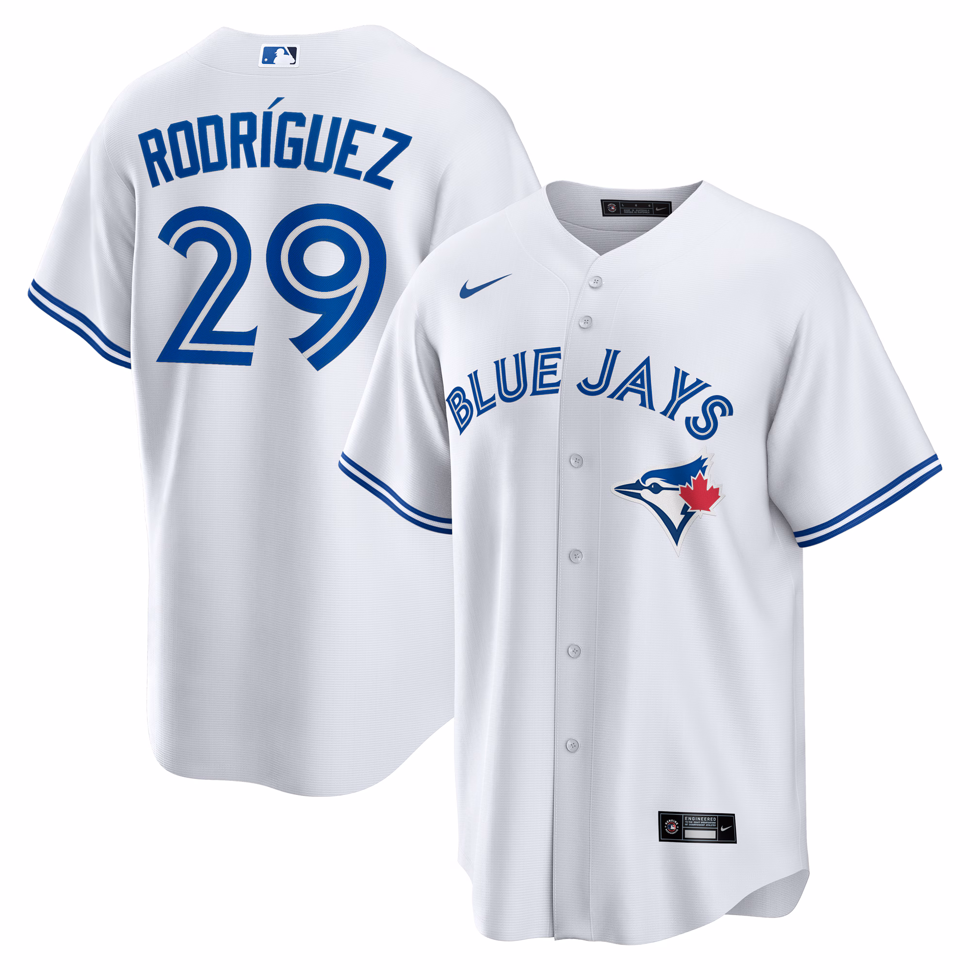 Yariel Rodriguez #29 Toronto Blue Jays Home Replica Jersey - White