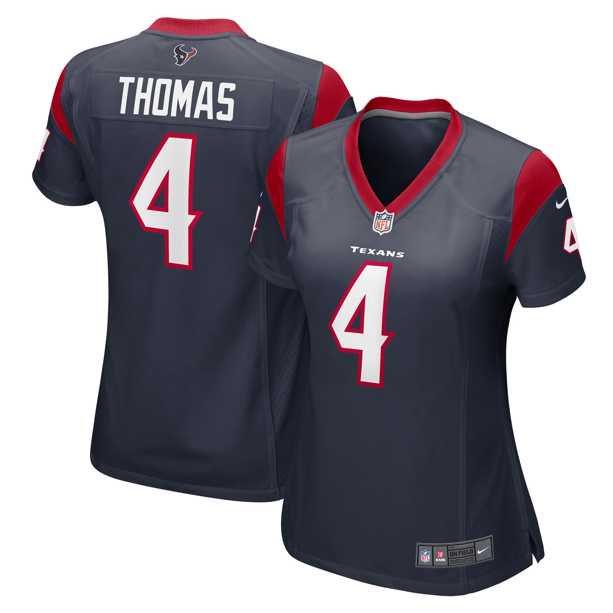 Tavierre Thomas Houston Texans Women's Team Game Jersey -  Navy