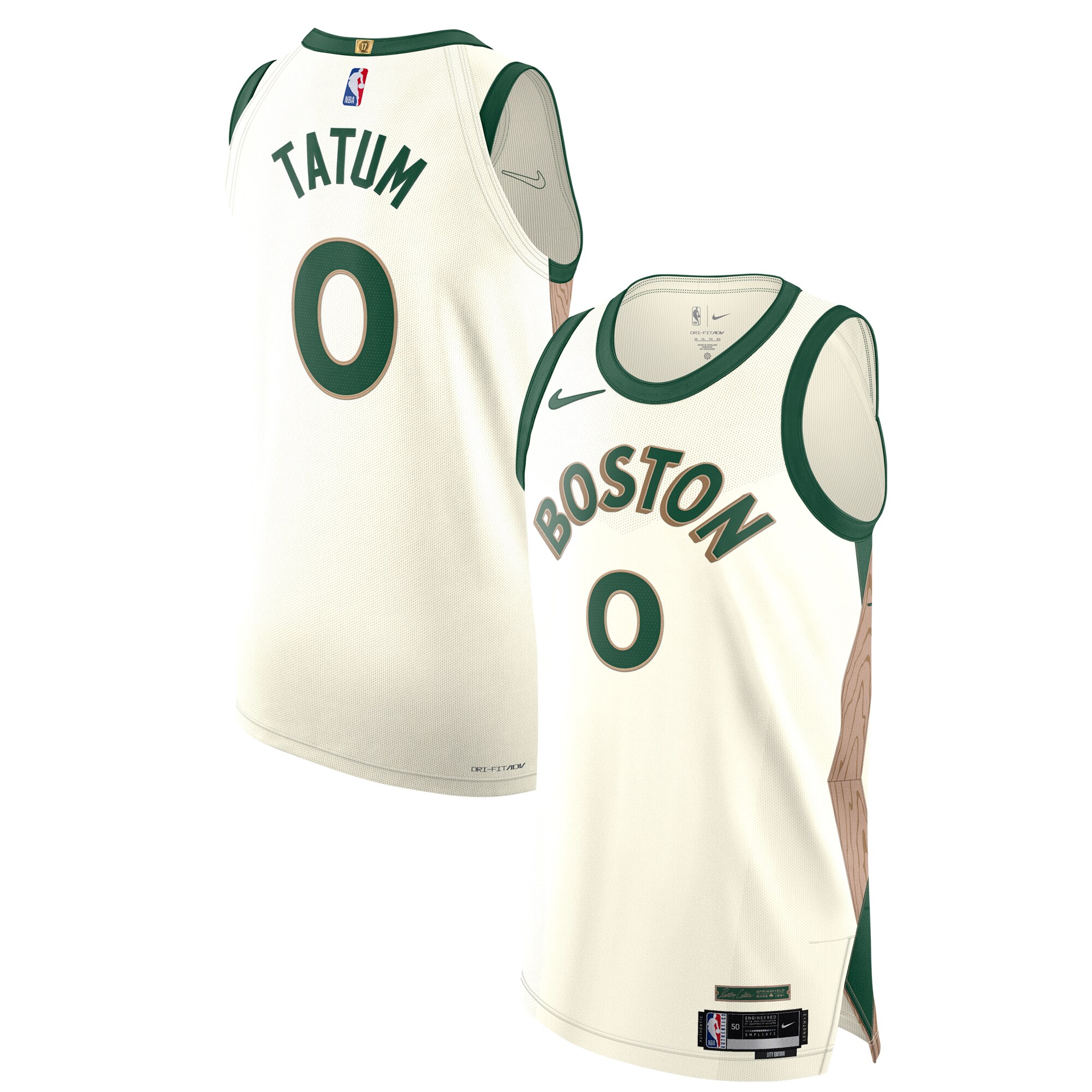 Men's Boston Celtics Jayson Tatum  White 2023/24 Authentic Jersey - City Edition