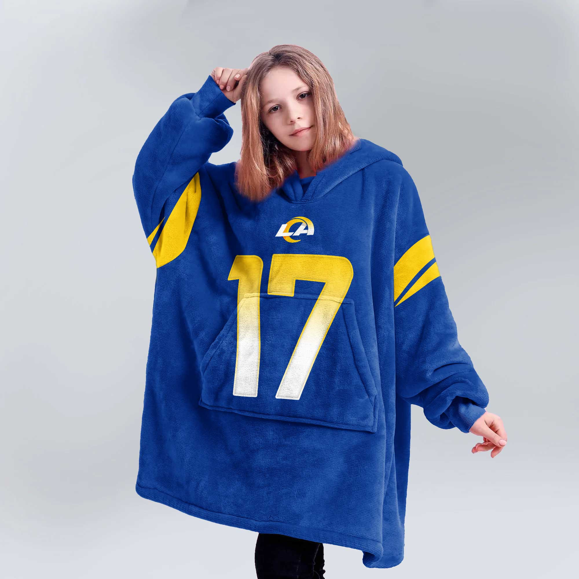 Adult PN 17 Los Angeles Football Unisex Blanket Hoodie