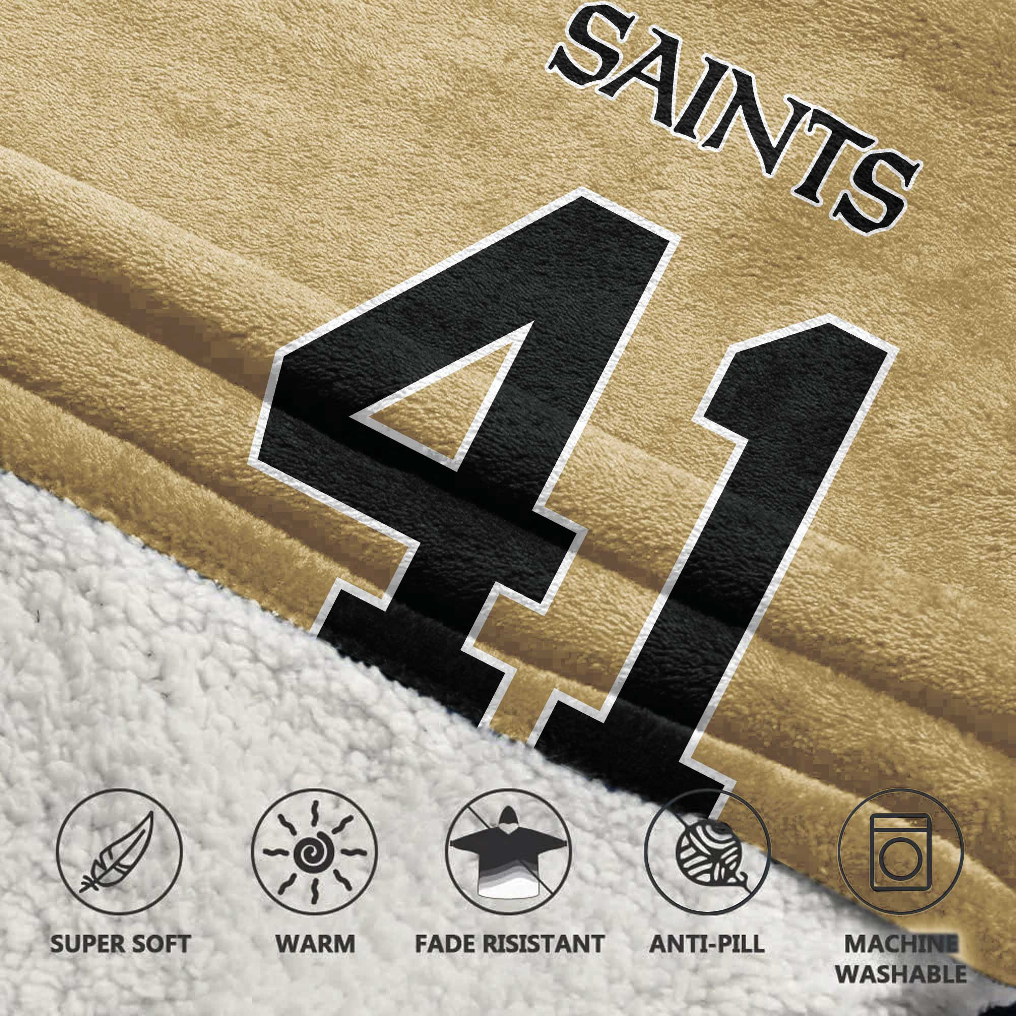 Kid A.K 41 New Orleans Football Unisex Blanket Hoodie