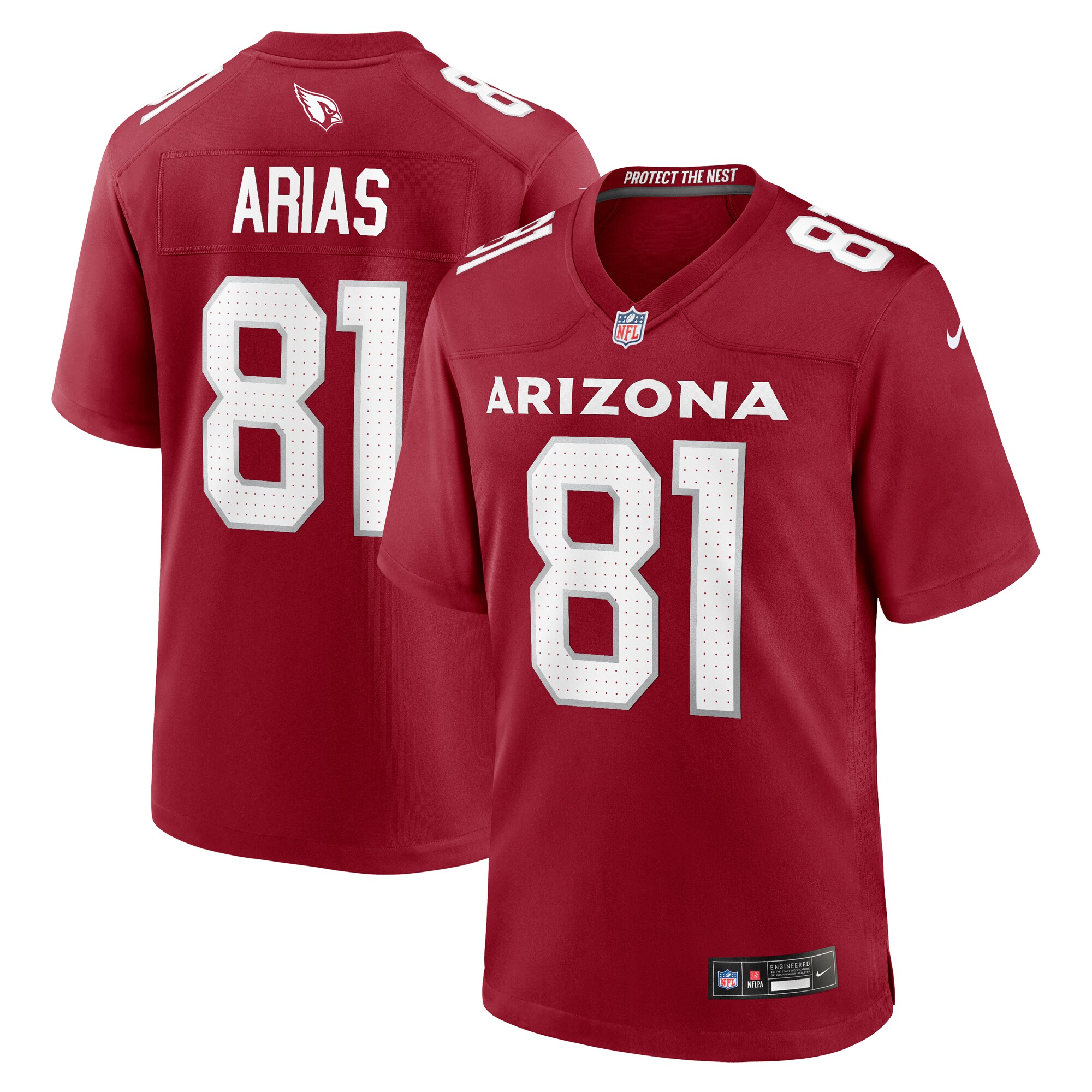 Daniel Arias Arizona Cardinals Team Game Jersey -  Cardinal
