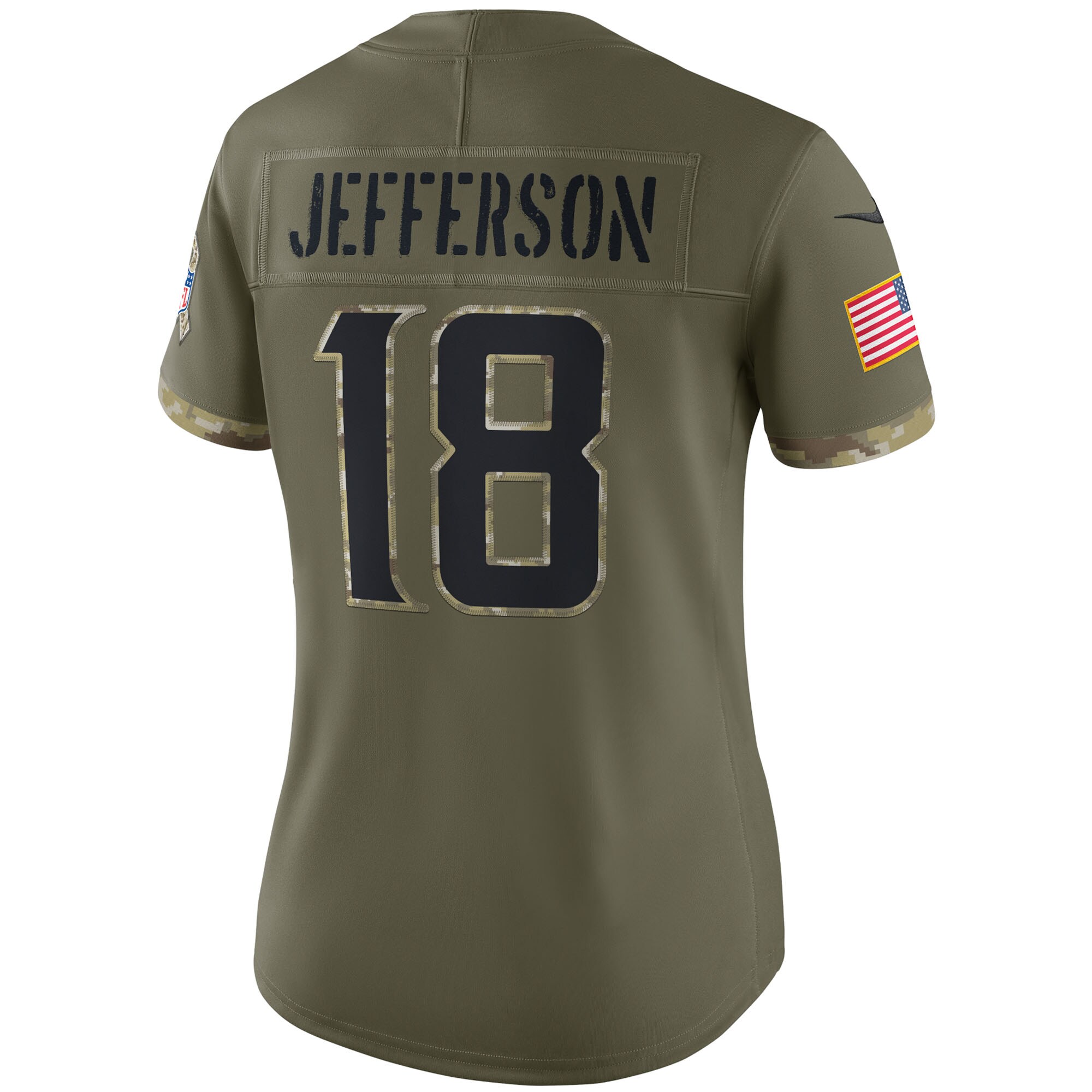 Justin Jefferson Minnesota Vikings  Women's 2022 Salute To Service Limited Jersey - Olive