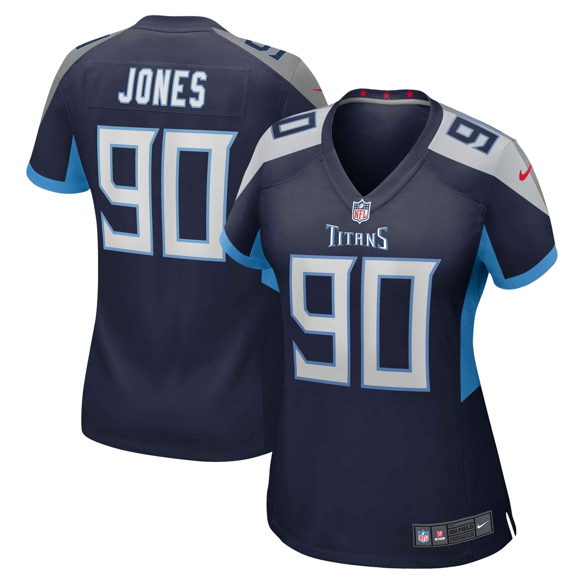 DaQuan Jones Tennessee Titans  Women's Game Jersey - Navy