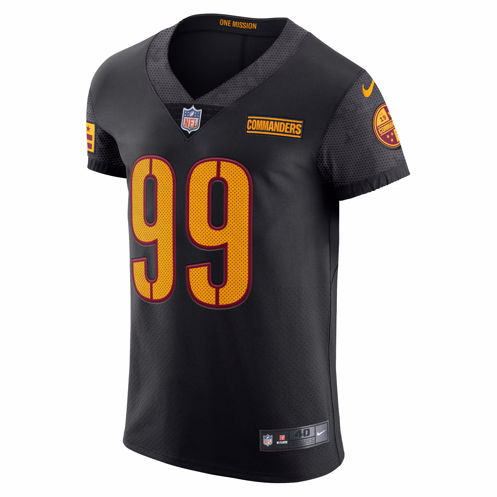 Chase Young Washington Commanders Alternate Vapor Elite Jersey - Black