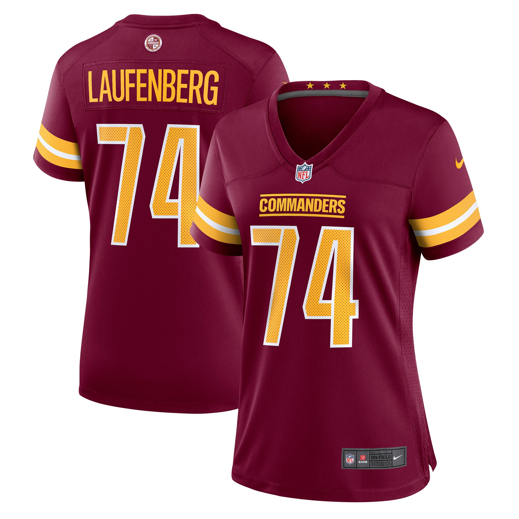 Nolan Laufenberg Washington Commanders  Women's Game Jersey - Burgundy