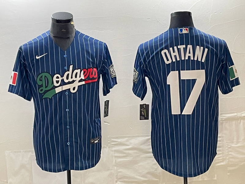 Men's Los Angeles Dodgers #17  Blue Shohei Ohtani Jersey