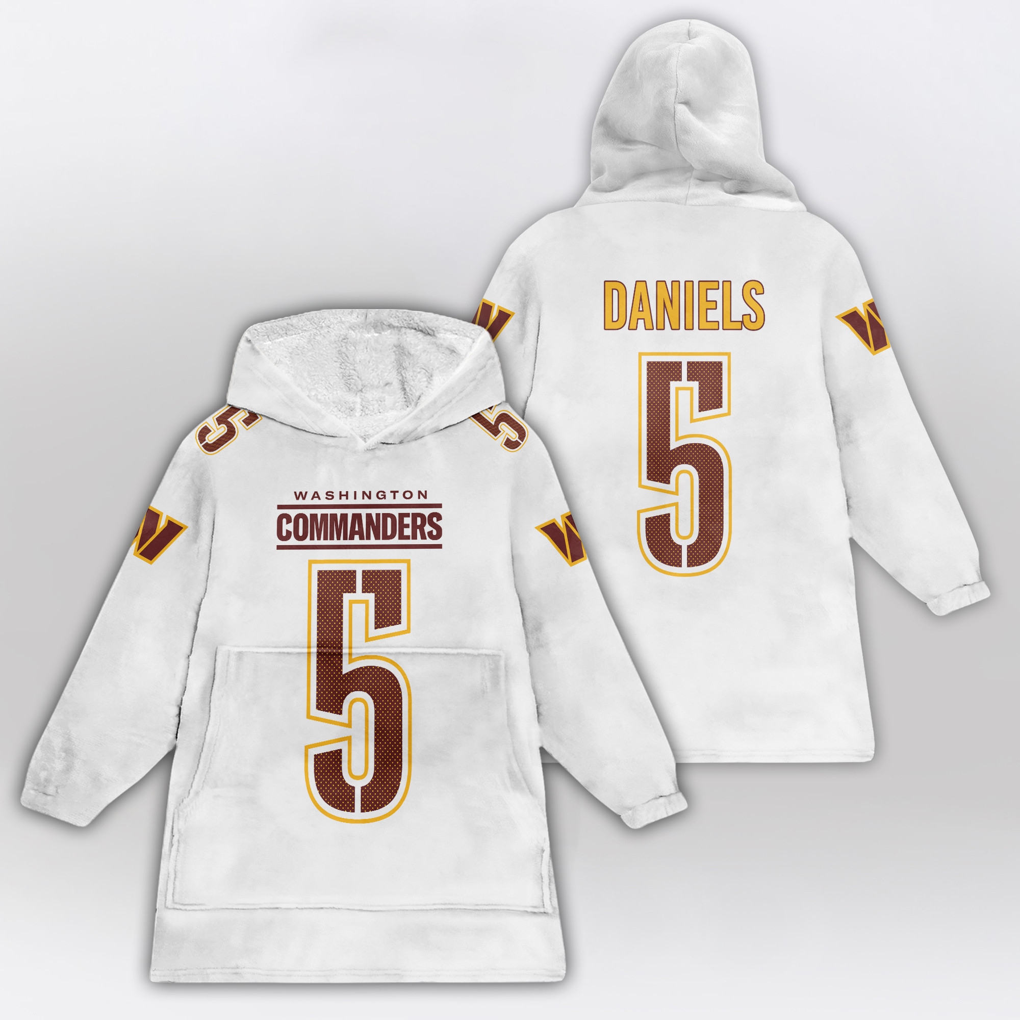 Adult J.D 5 Washington Football Unisex Blanket Hoodie