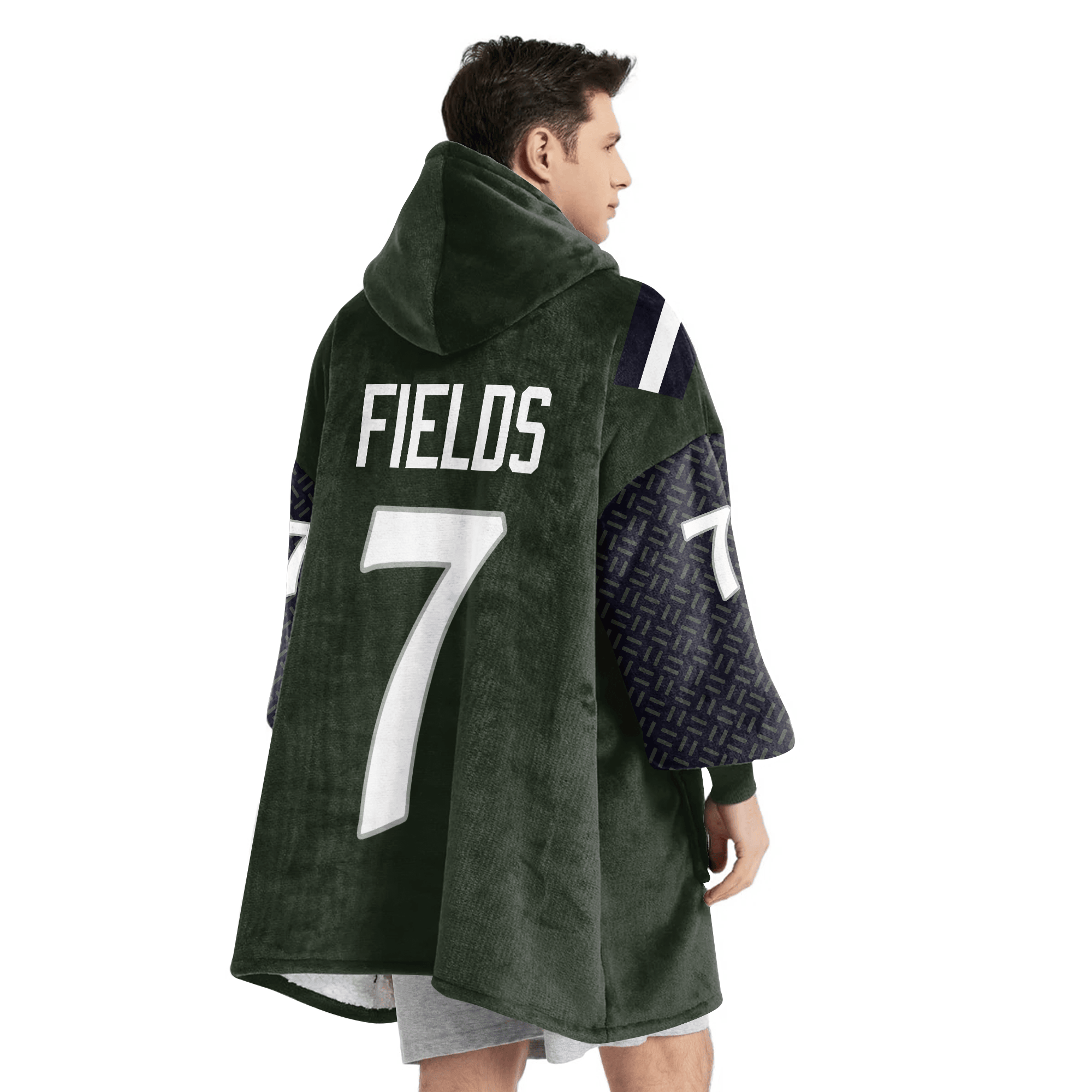 Adult J.F 7 Captain New York J Football Unisex Blanket Hoodie