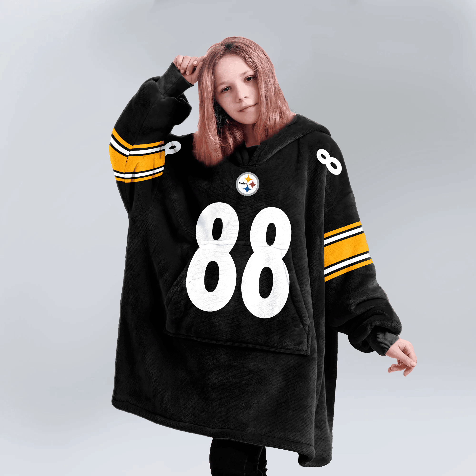 Kid 88 Pittsburgh Football Unisex Blanket Hoodie