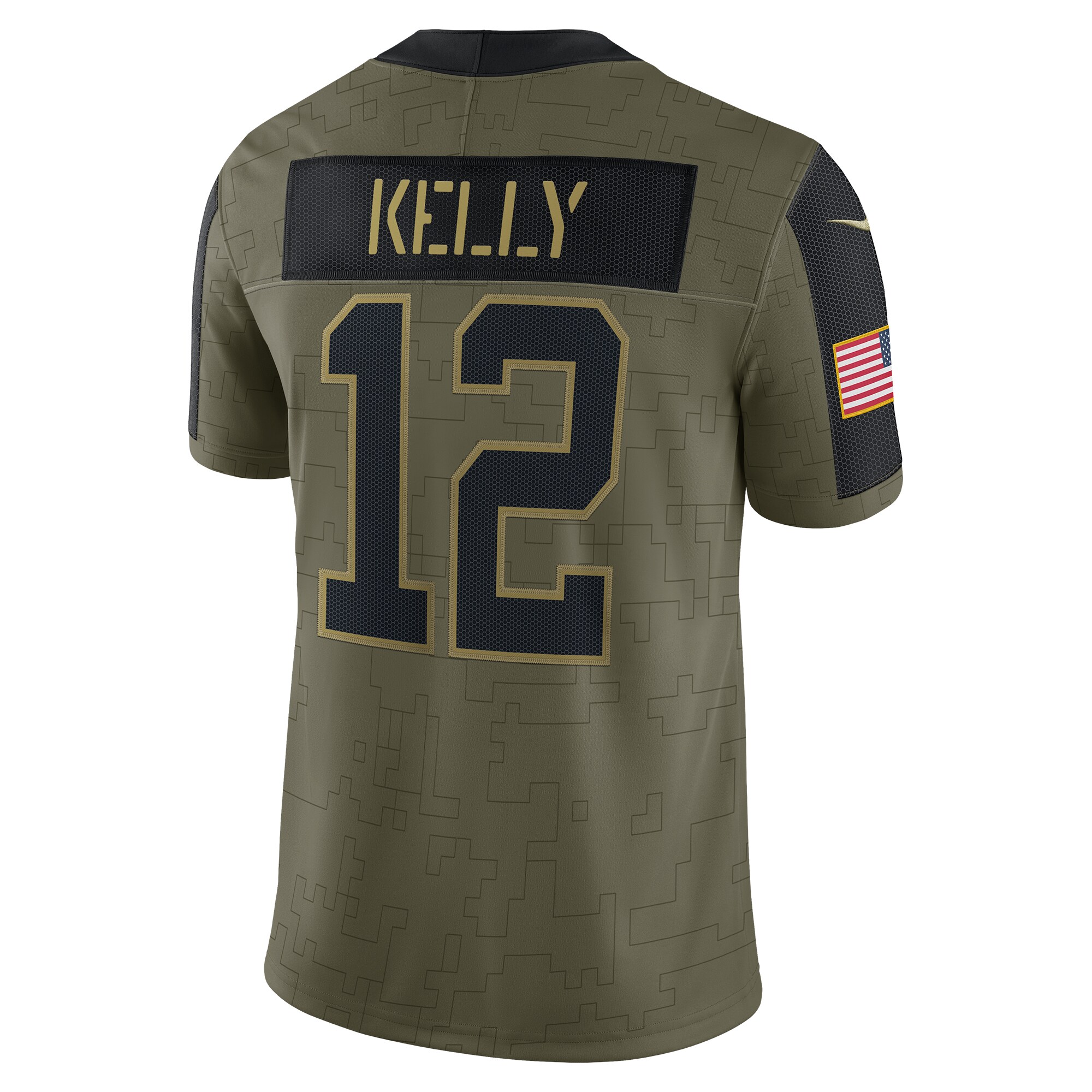 Jim Kelly Buffalo Bills  2021 Salute To Service Retired Player Limited Jersey - Olive