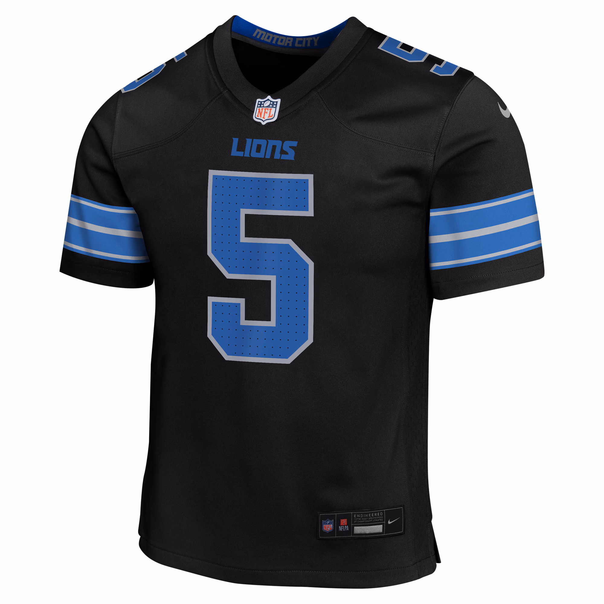 David Montgomery Detroit Lions Youth Alternate Player Game Jersey - Black