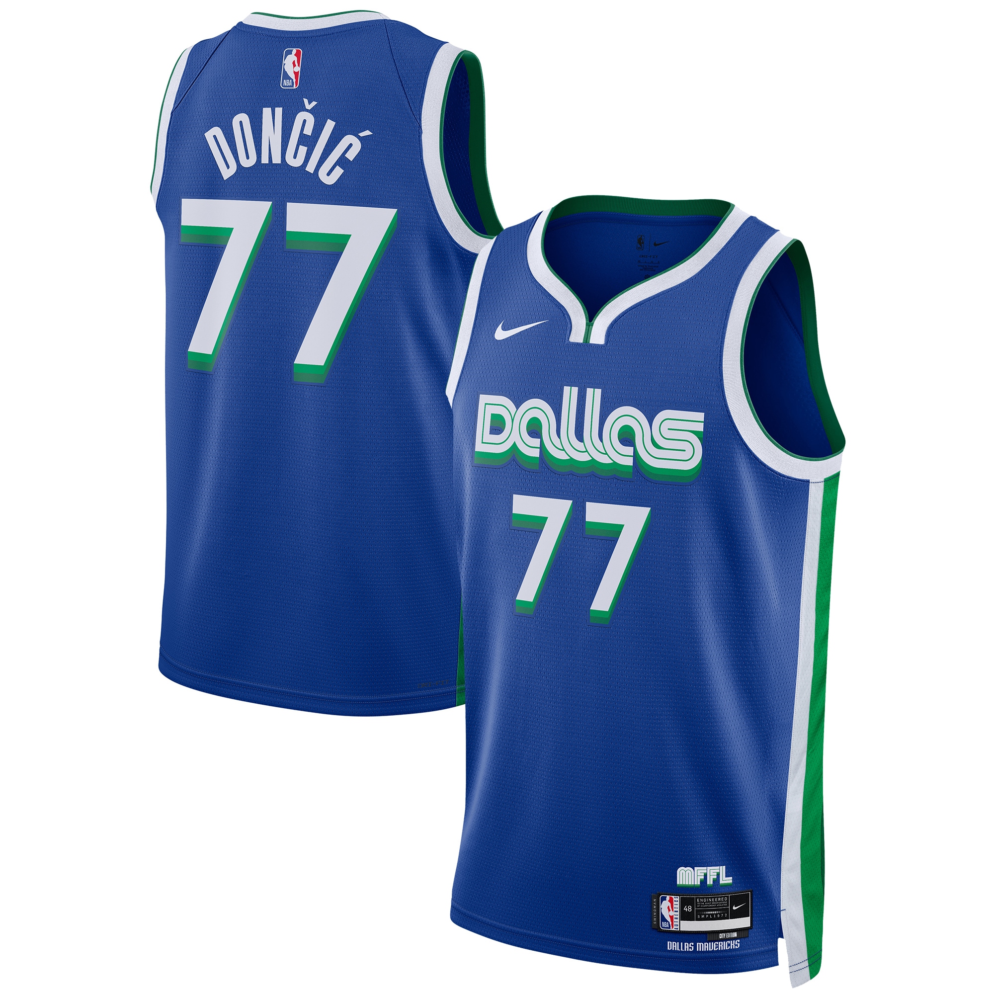 Luka Doncic Dallas Mavericks Unisex 2022/23 Swingman Jersey - City Edition - Blue